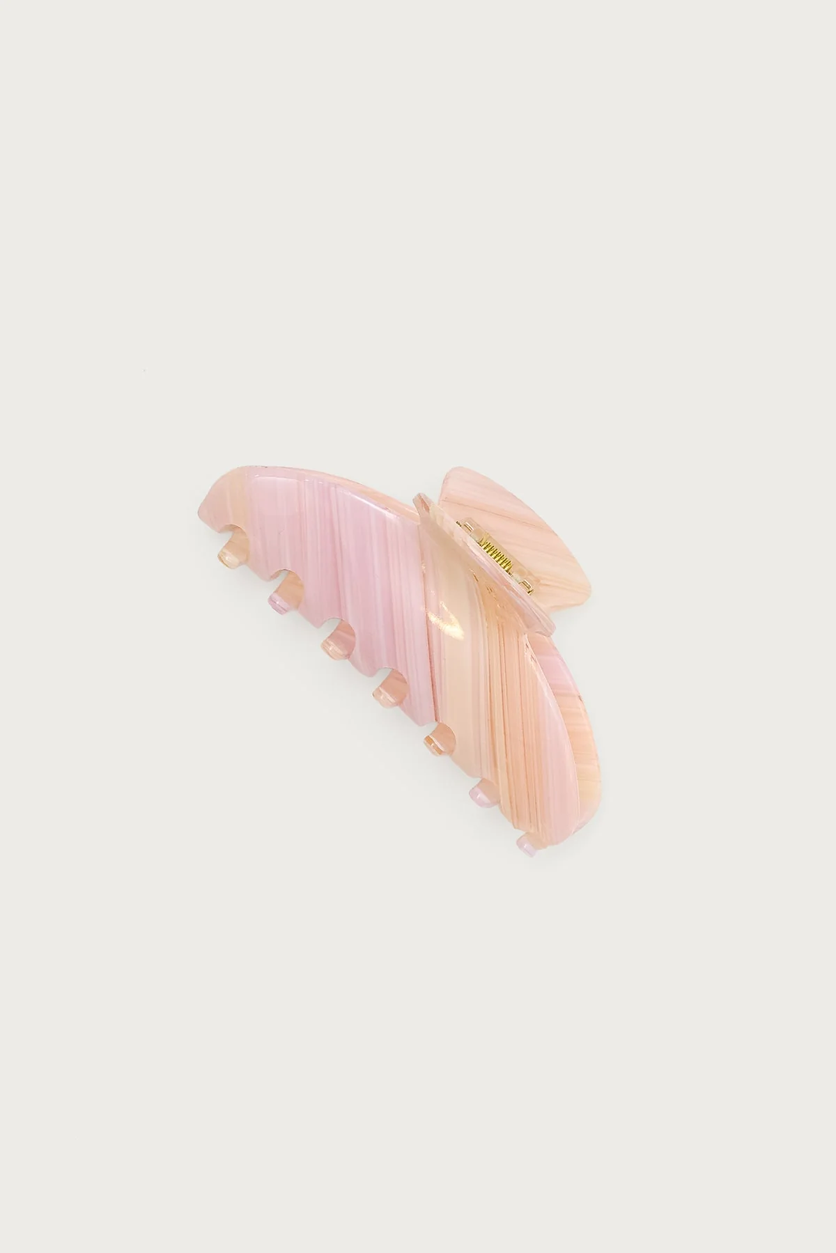 Pink Striped Claw Hair Clip for Stylish Accessories