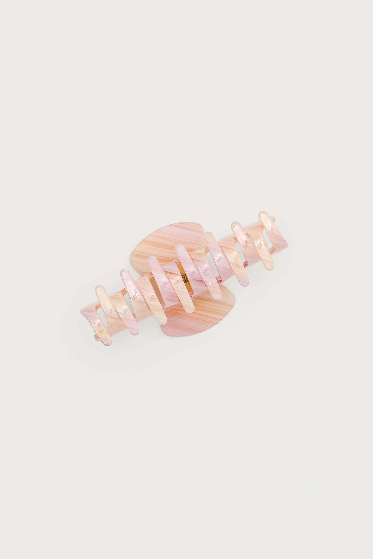 Pink Striped Claw Hair Clip for Stylish Accessories