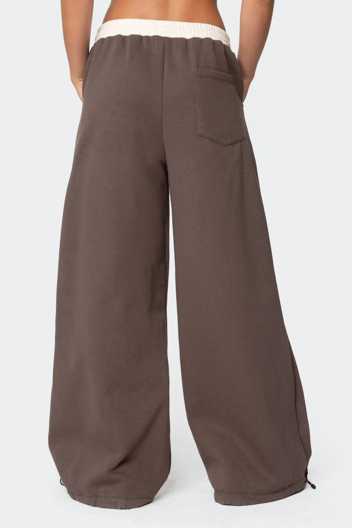 Comfortable Brown Wide Leg Sweatpants