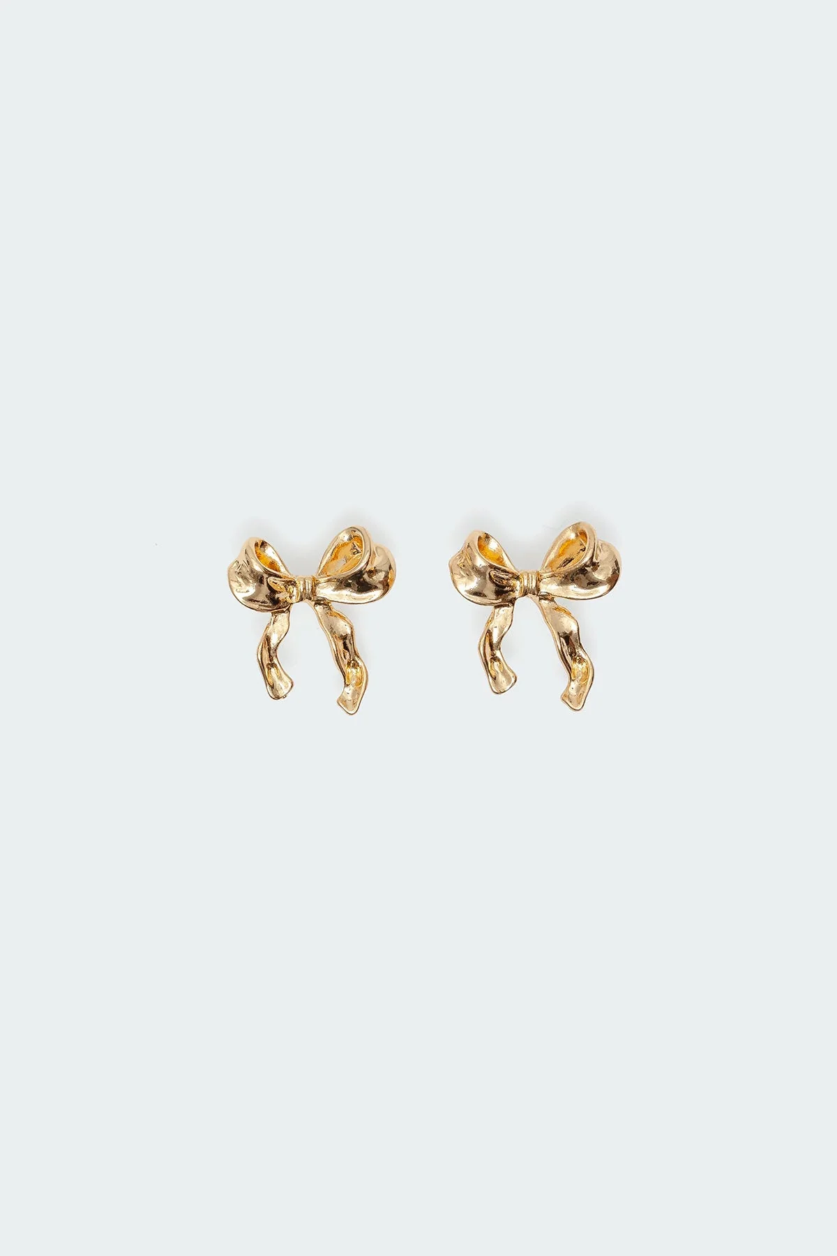 Gold Bow Design Earrings