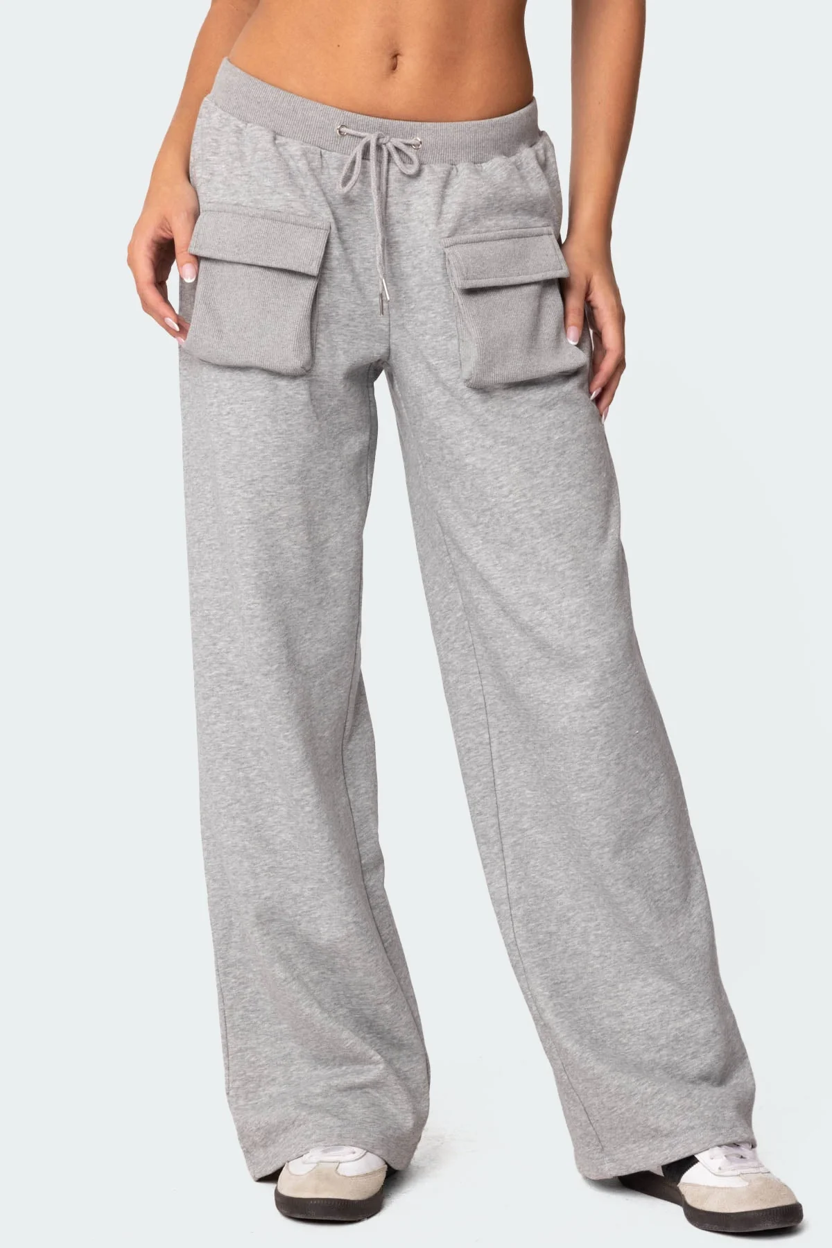 Gray French Terry Cargo Sweatpants