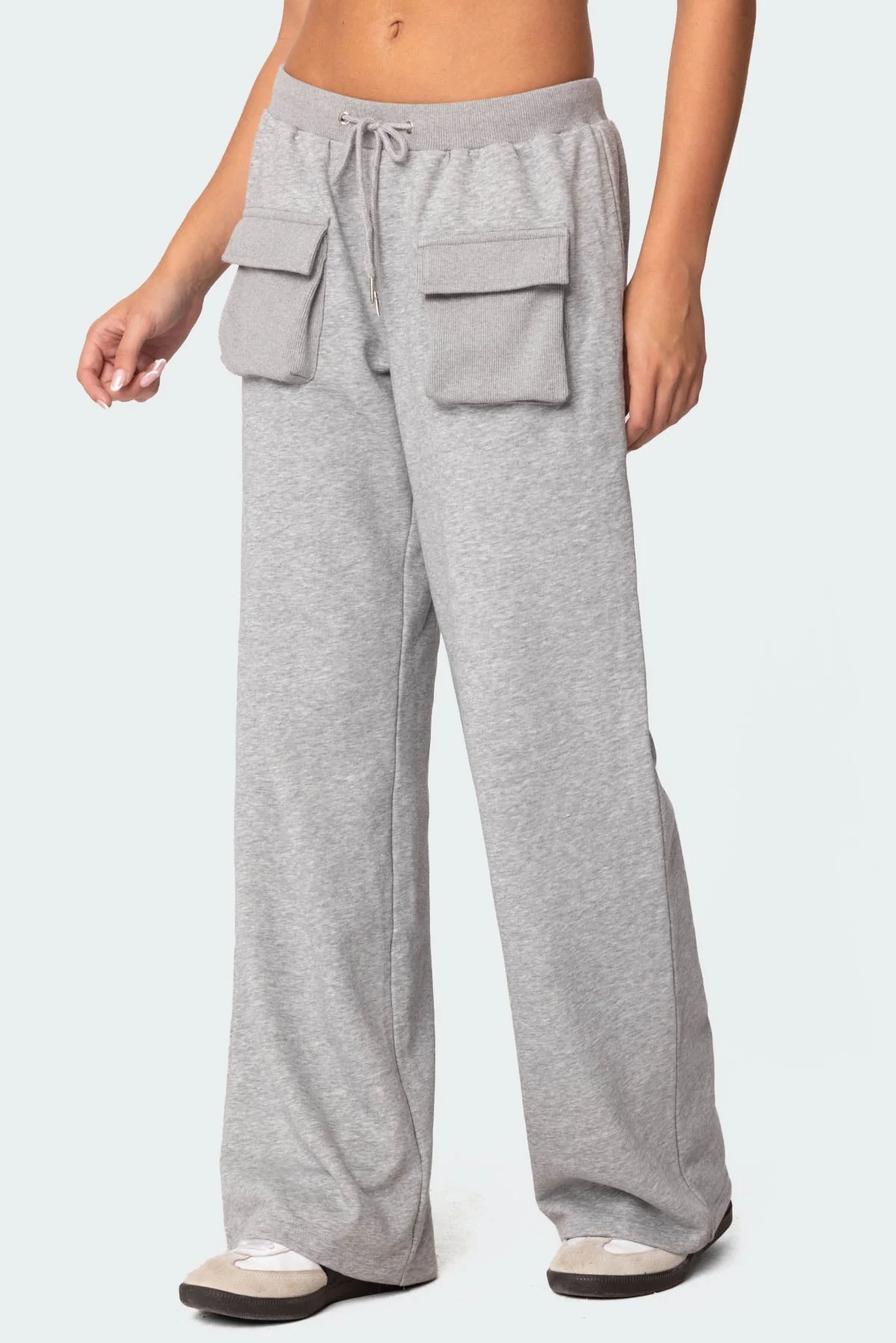Gray French Terry Cargo Sweatpants