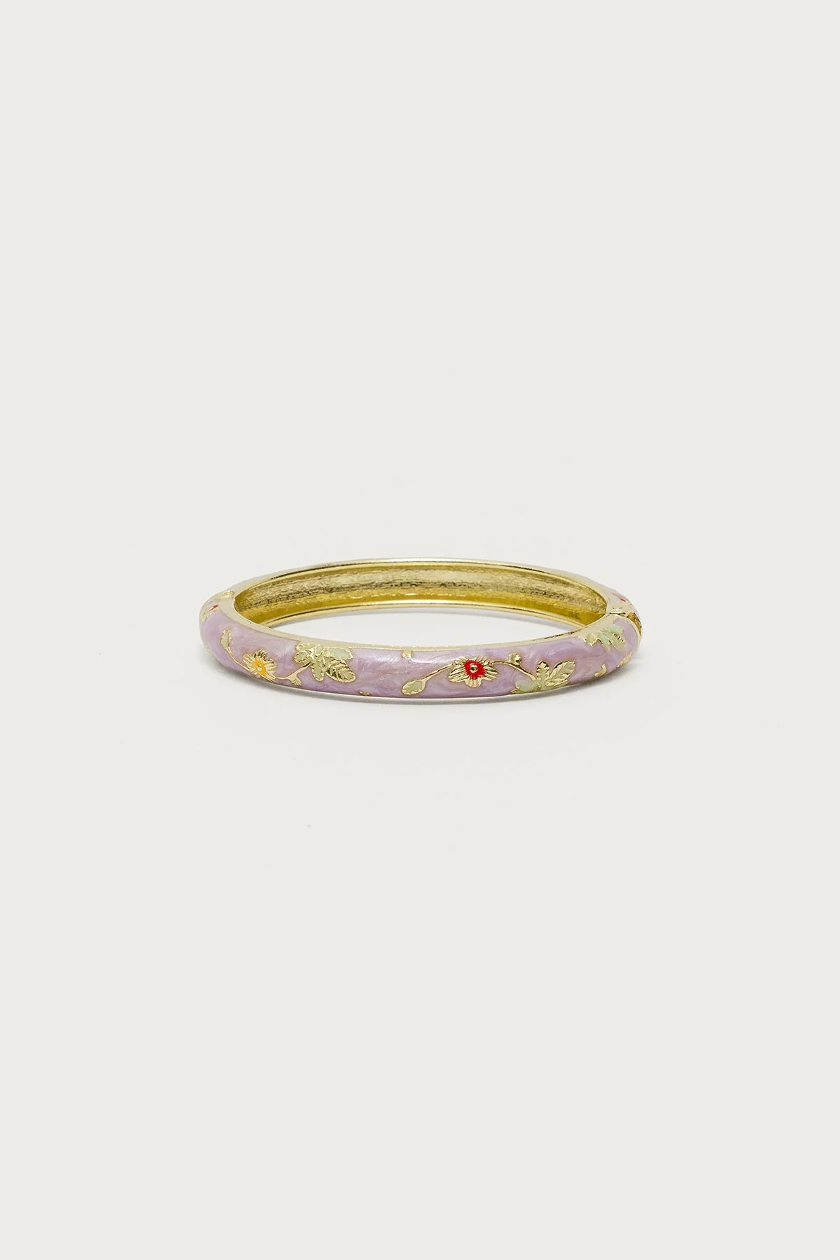 Floral Print Pink Bangle Bracelet