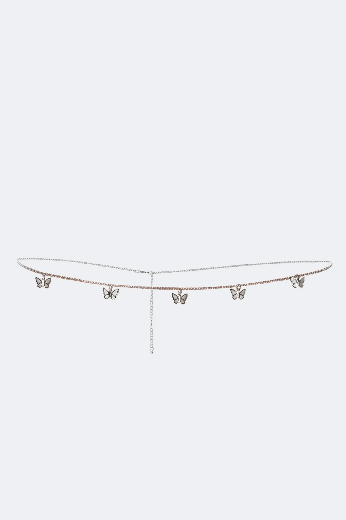 Silver Butterfly Belly Chain Charm Necklace