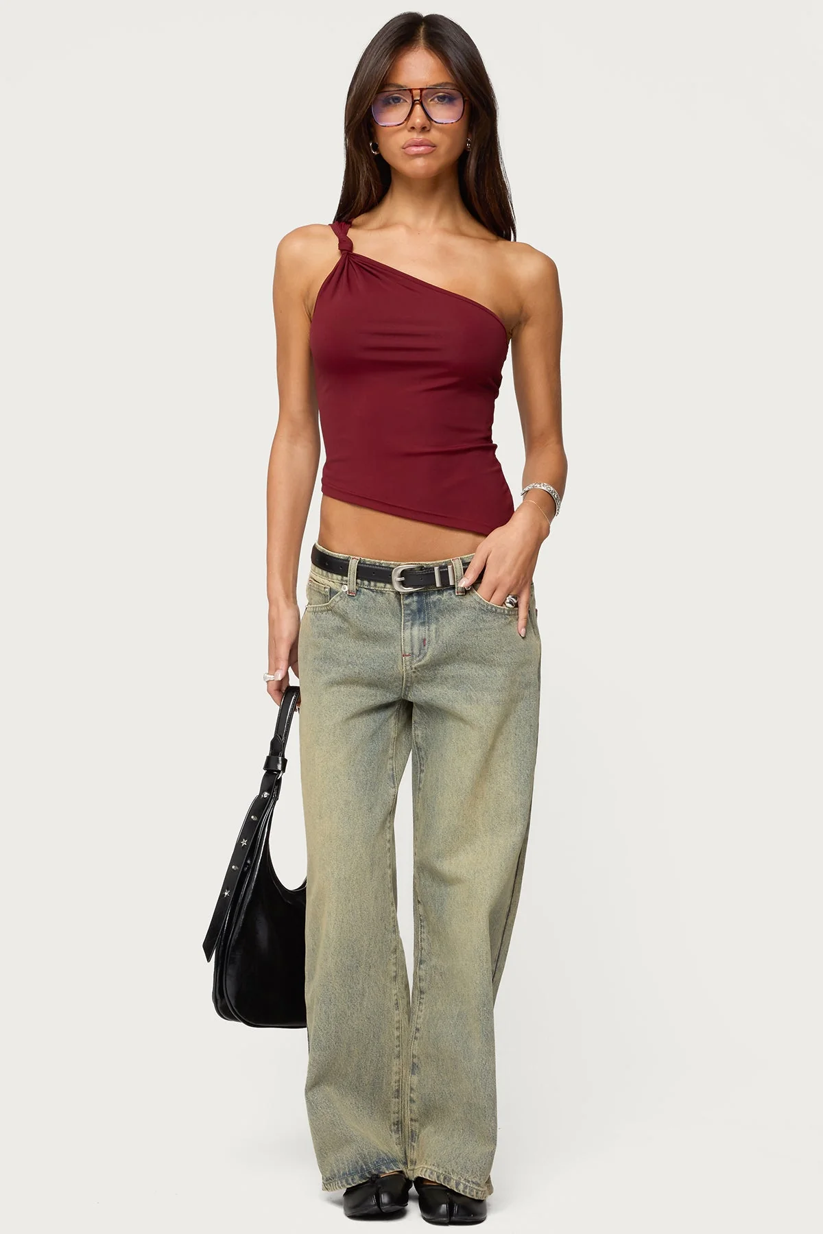 Light Blue Relaxed Fit Jeans for Petite Women