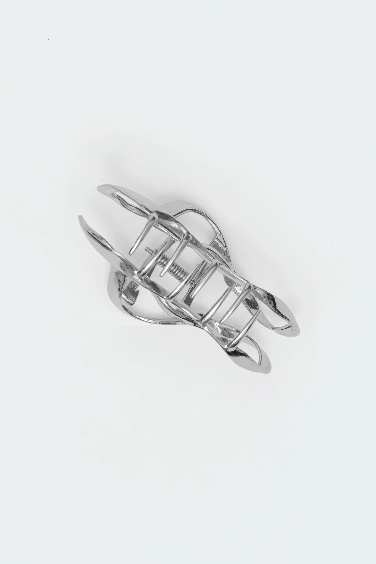 Silver Abstract Design Claw Clip Hair Accessory