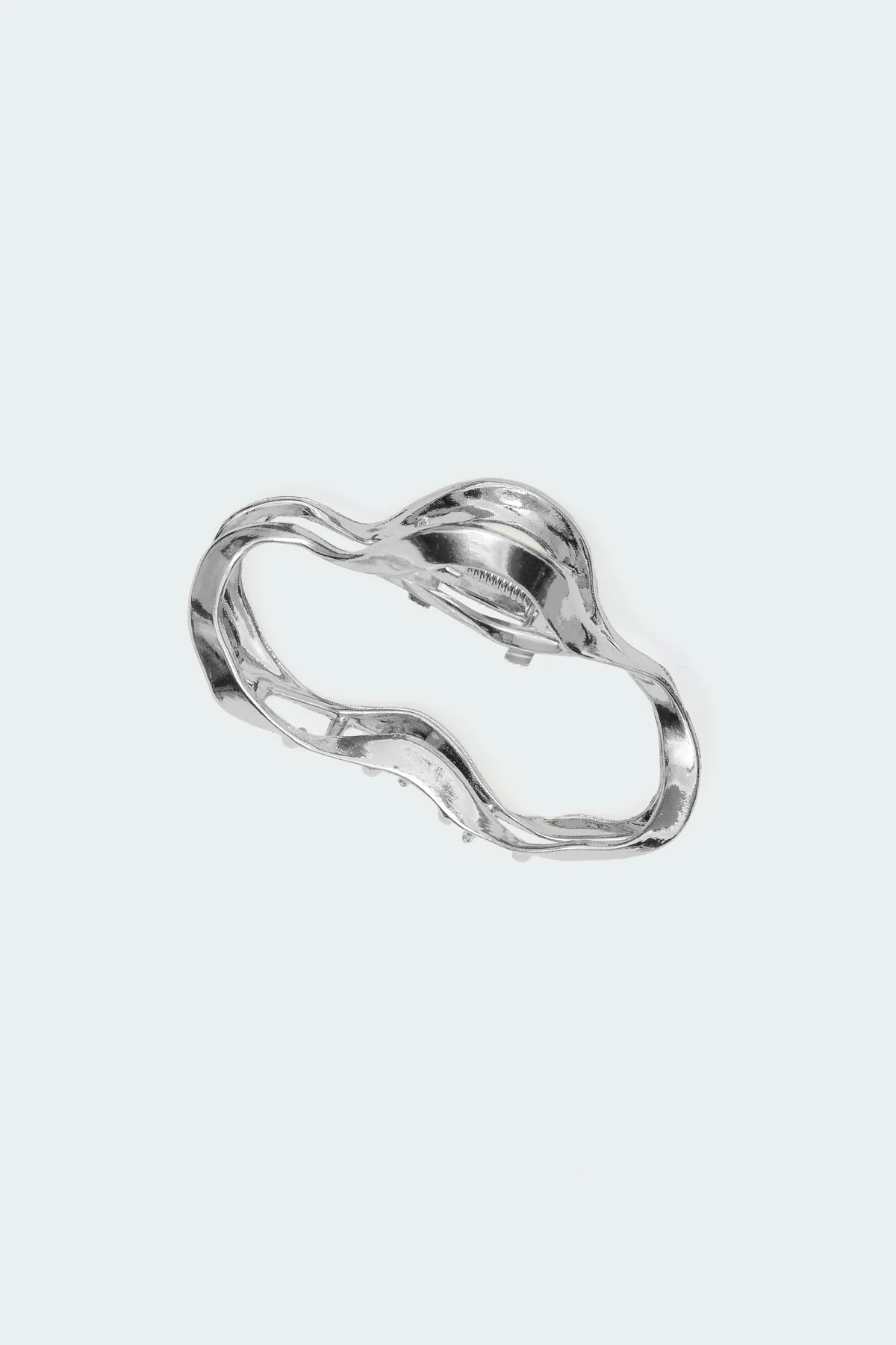 Silver Abstract Design Claw Clip Hair Accessory