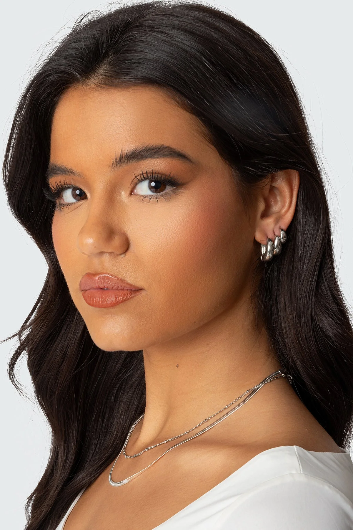 Silver Hoop Earring Set Bundle - Stylish Jewelry Accessory