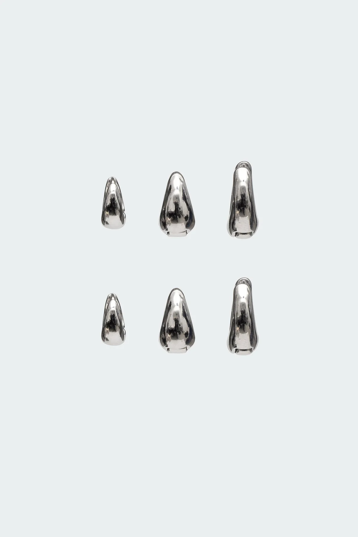 Silver Hoop Earring Set Bundle - Stylish Jewelry Accessory