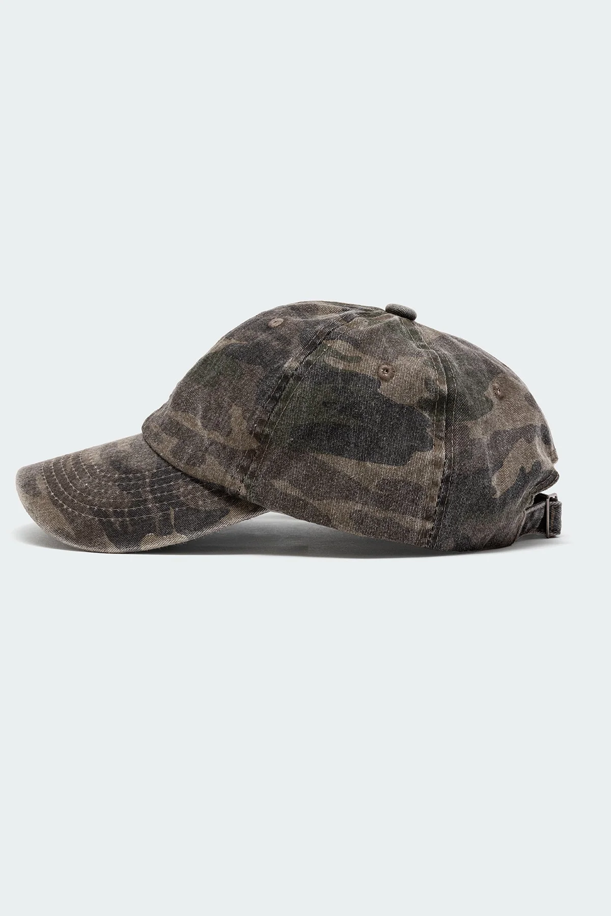 Camo Print Baseball Cap Olive Green Unisex Hat