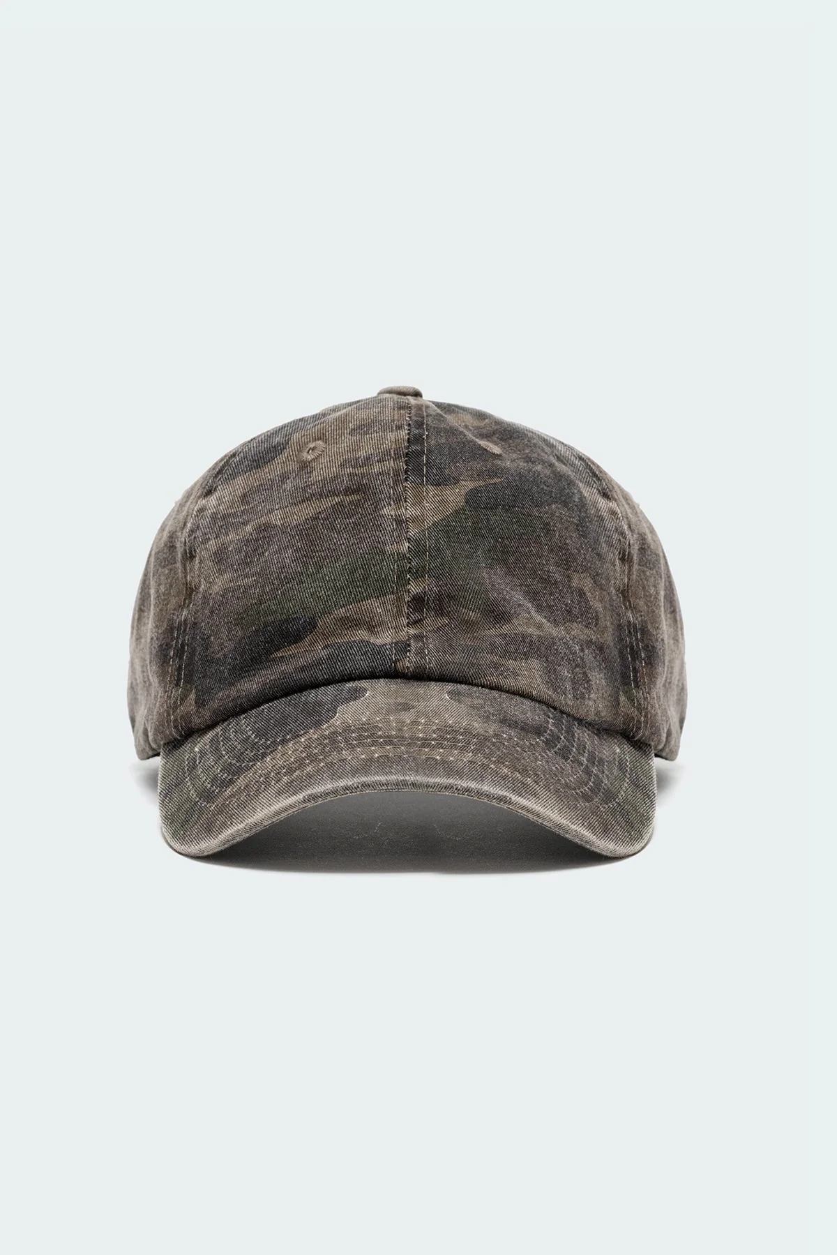 Camo Print Baseball Cap Olive Green Unisex Hat