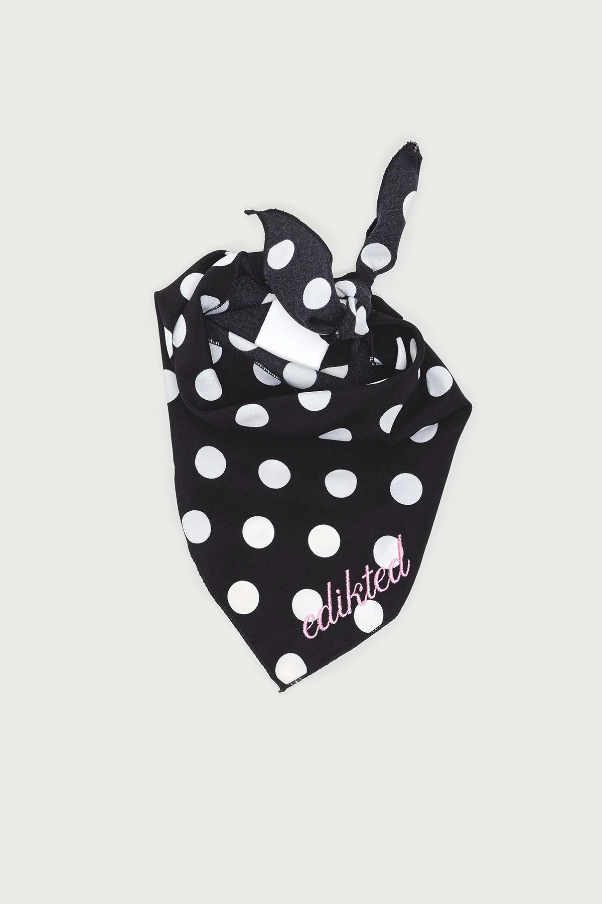 Black and White Striped Dog Scarf