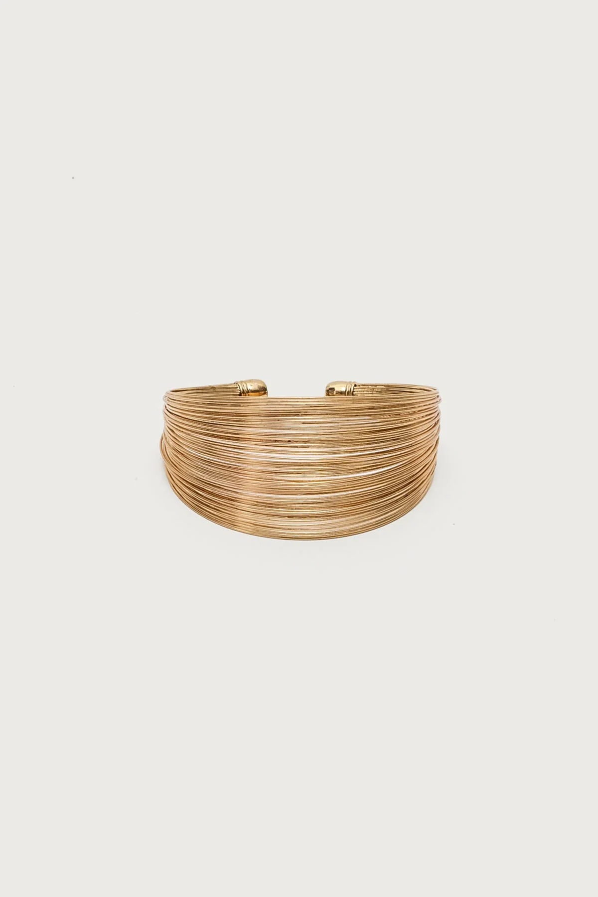 Layered Gold Wire Cuff Bracelet - Stylish Womens Accessory