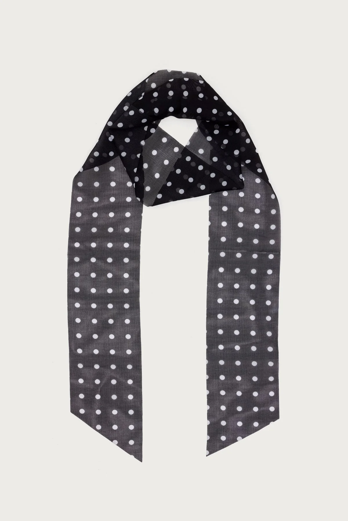 Sheer Black Polka Dot Scarf