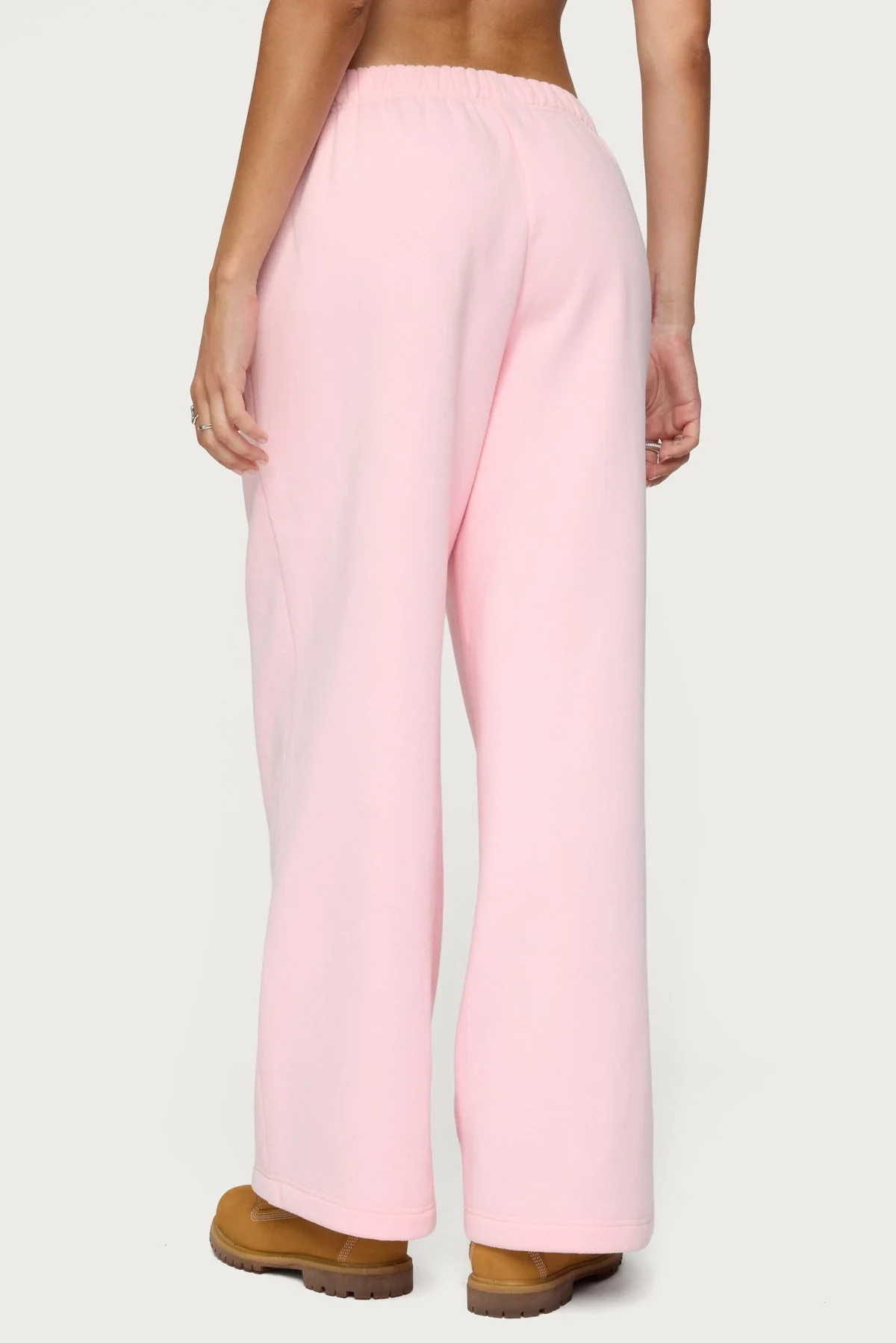 Light Pink Graphic Print Sweatpants Set