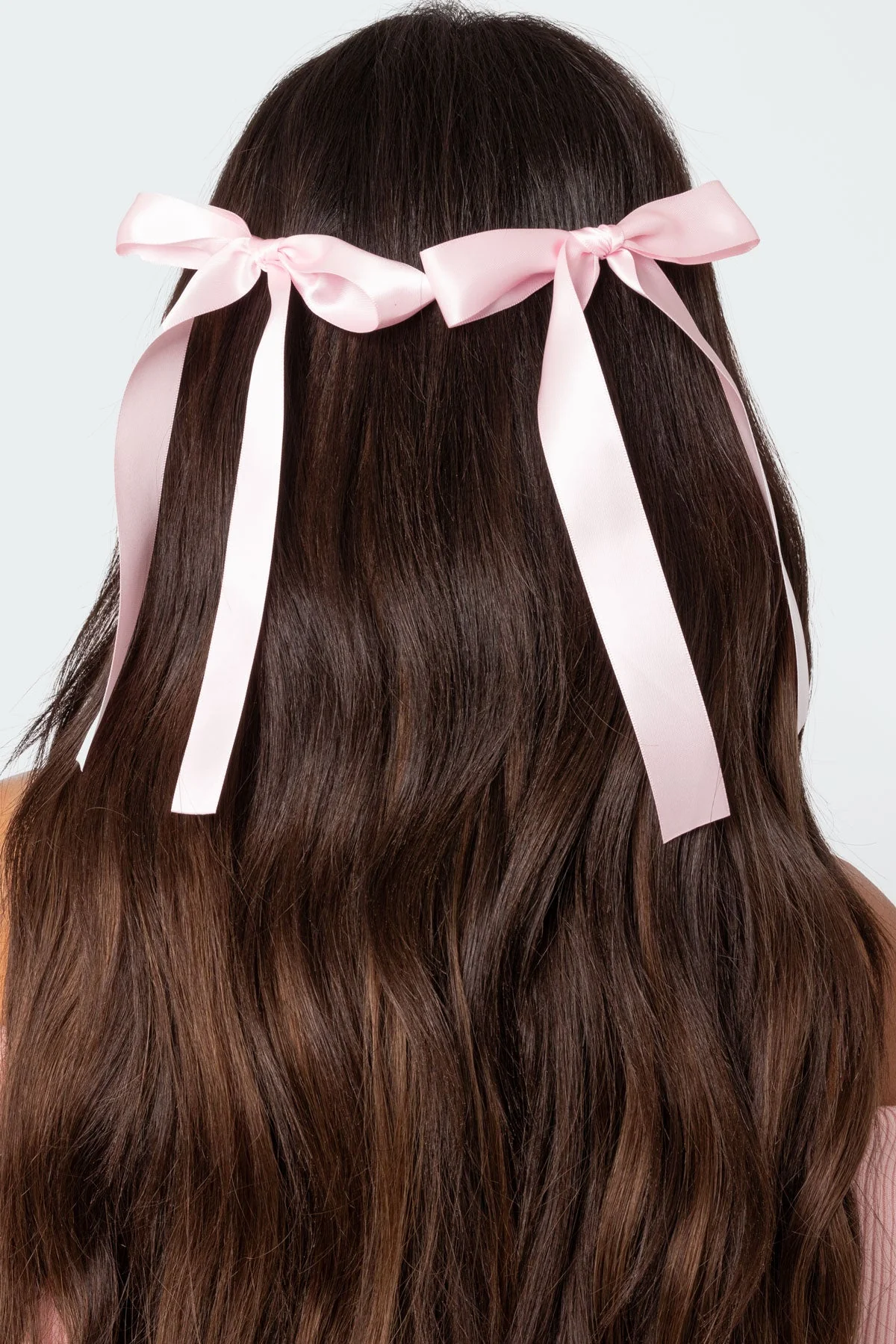 Satin Ribbon Hair Clip Set Pink Accessories Pack