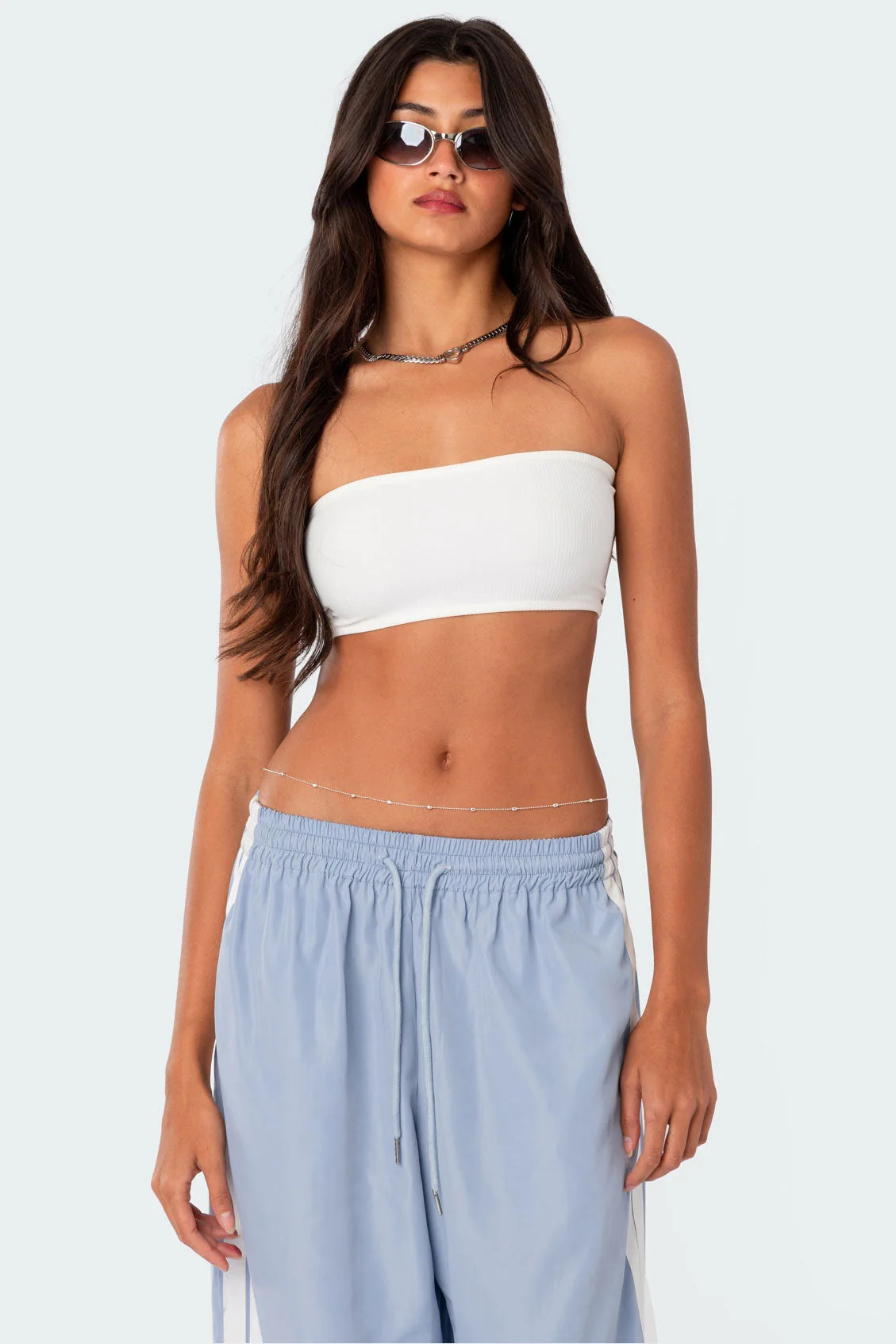 Marley White Bandeau Tube Top