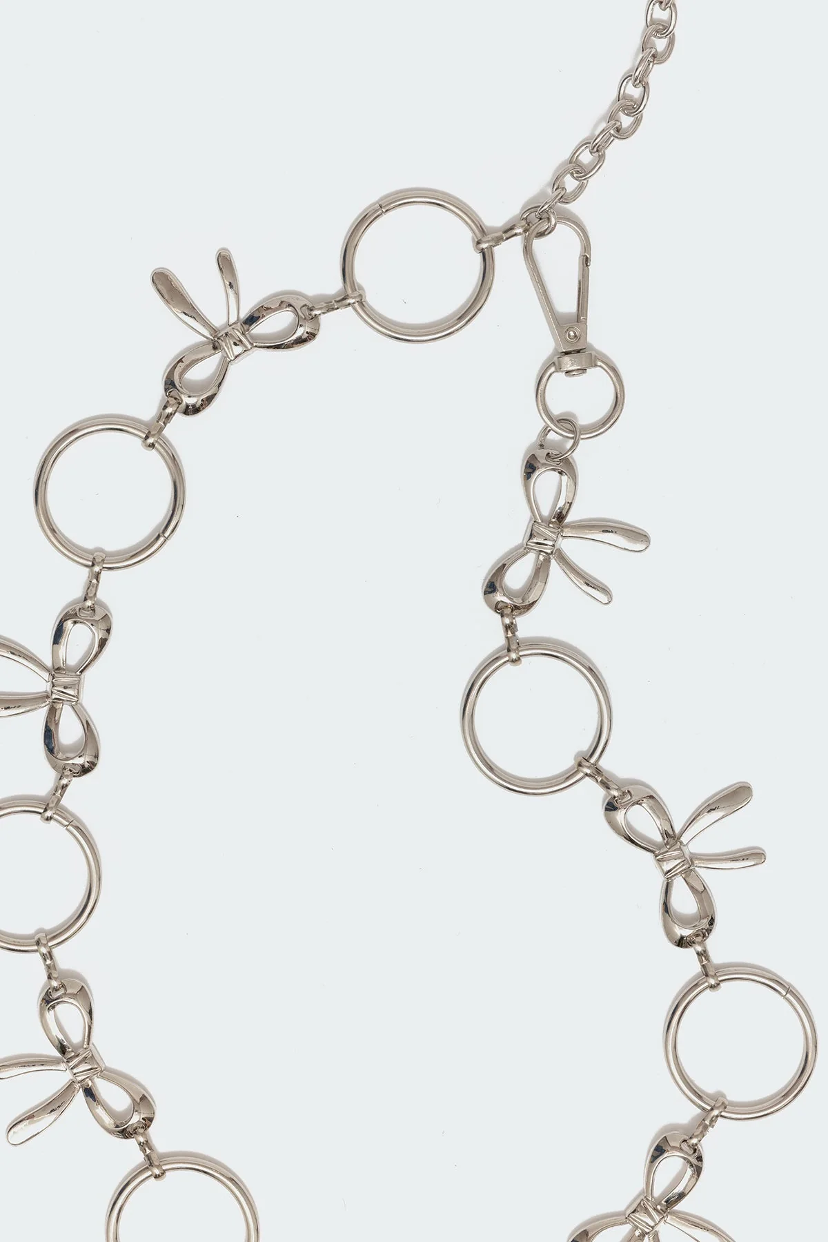 Silver Circle Chain Belt for Women
