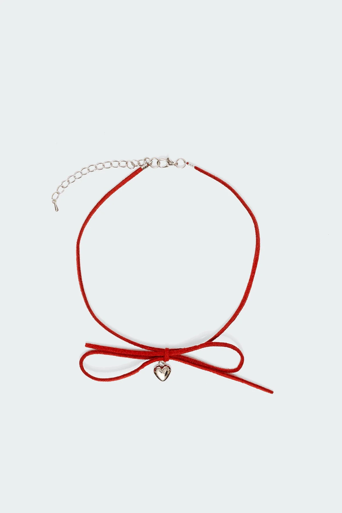 Burgundy Bow Tie Necklace Choker Adjustable Fit