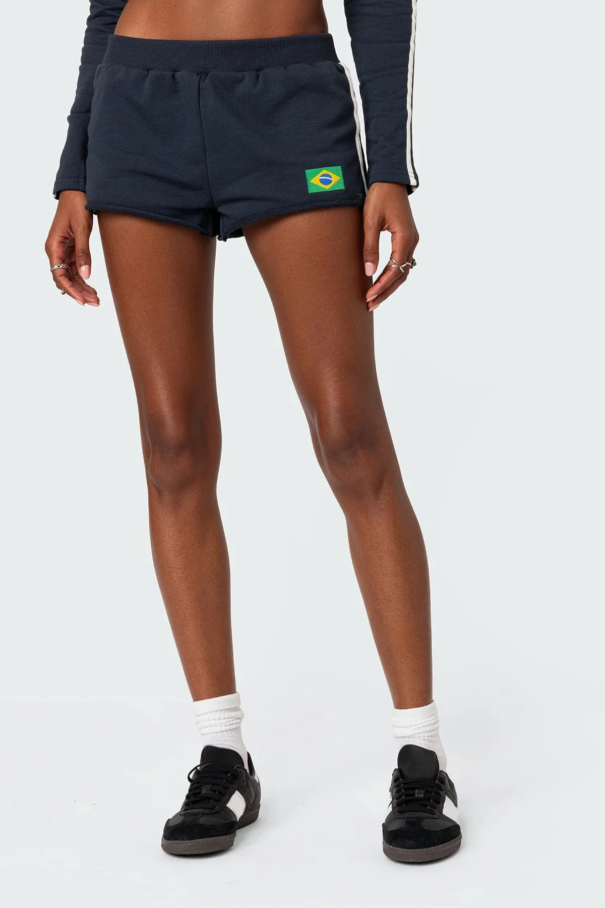 Navy Athletic Shorts Set | Polyester Cotton | Matching Design