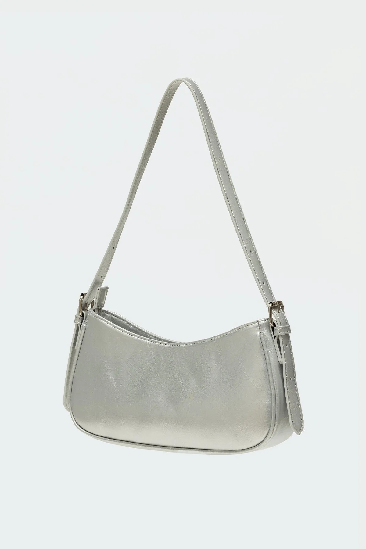 Silver Studded Metallic Bag - Stylish Shoulder Handbag