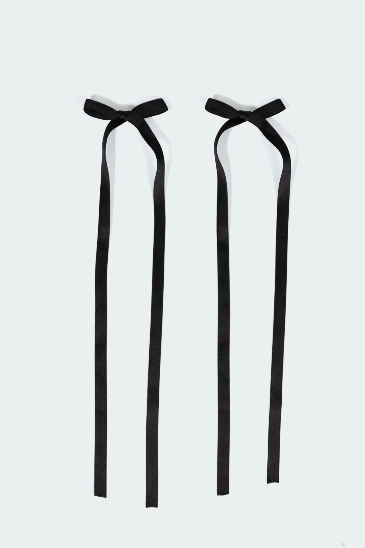 Black Ribbon Hair Clip Pack Set of 2 Accessories for Stylish Hairdos