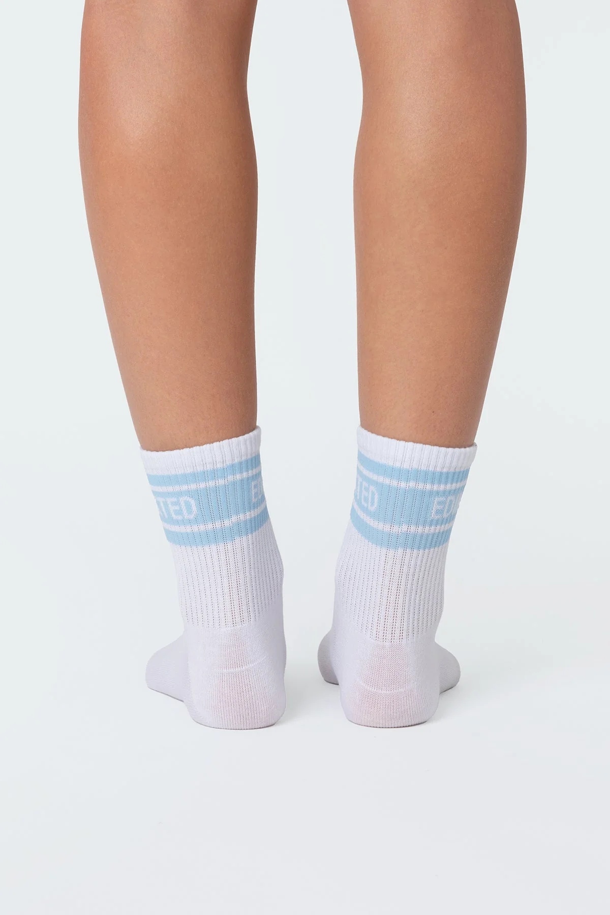 White Cotton Socks - Graphic Design, One Size