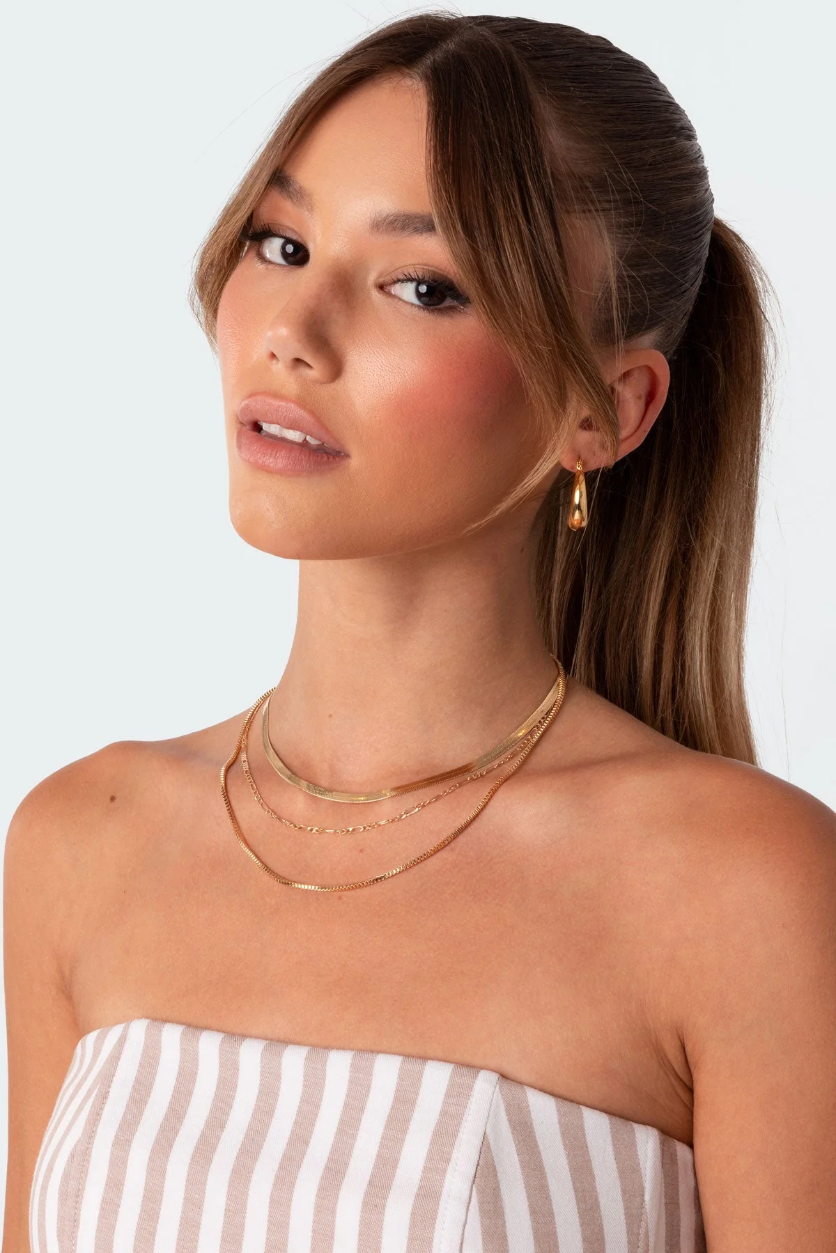 Layered Gold Chain Necklace | Stylish Jewelry Statement Piece
