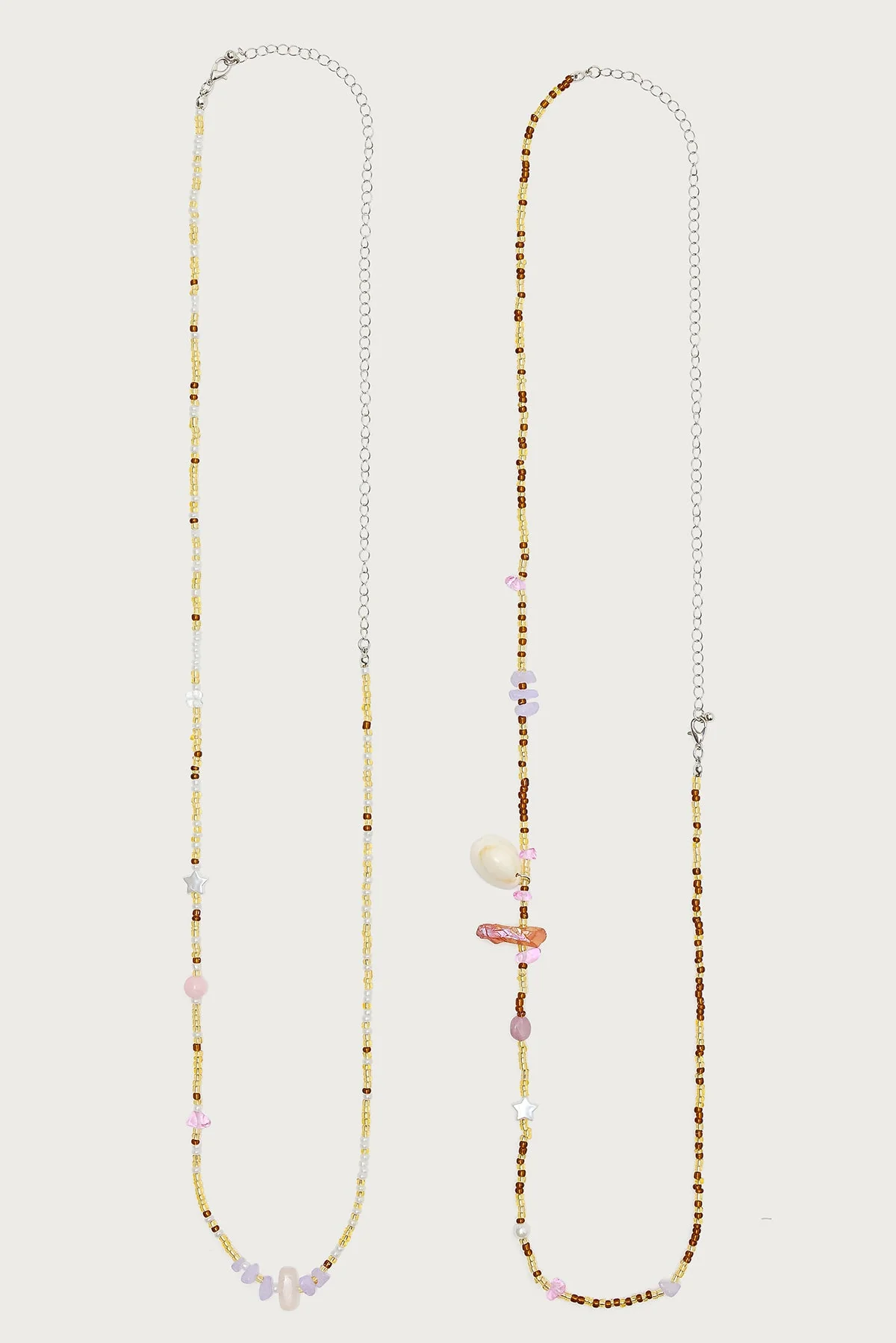 Silver Coastal Beaded Belly Chain Pack