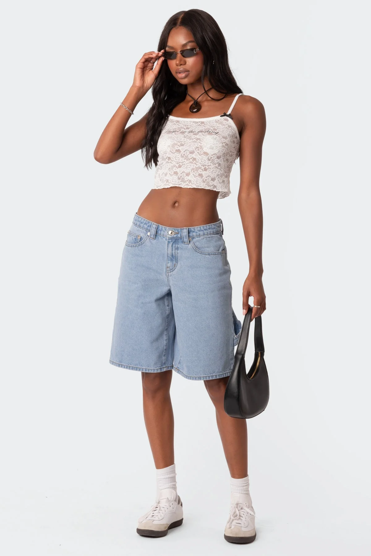 Light Blue Denim Carpenter Bermuda Shorts