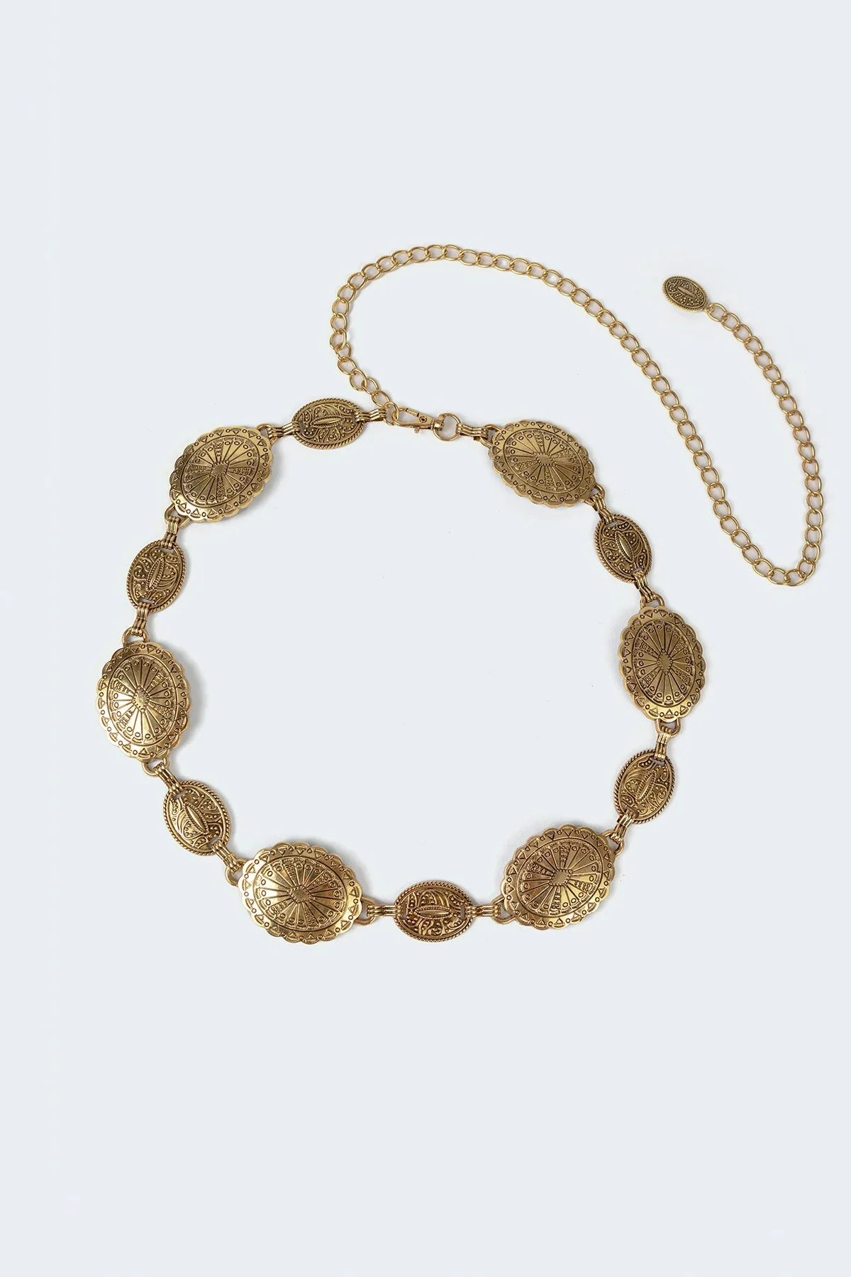 Adjustable Gold Tone Charmy Pendant Belt