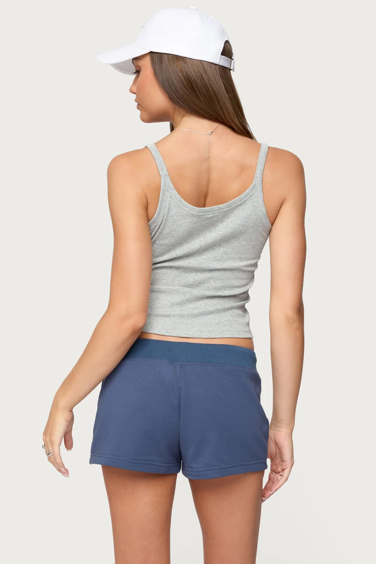 Comfy Gray Melange Tank Top for Women