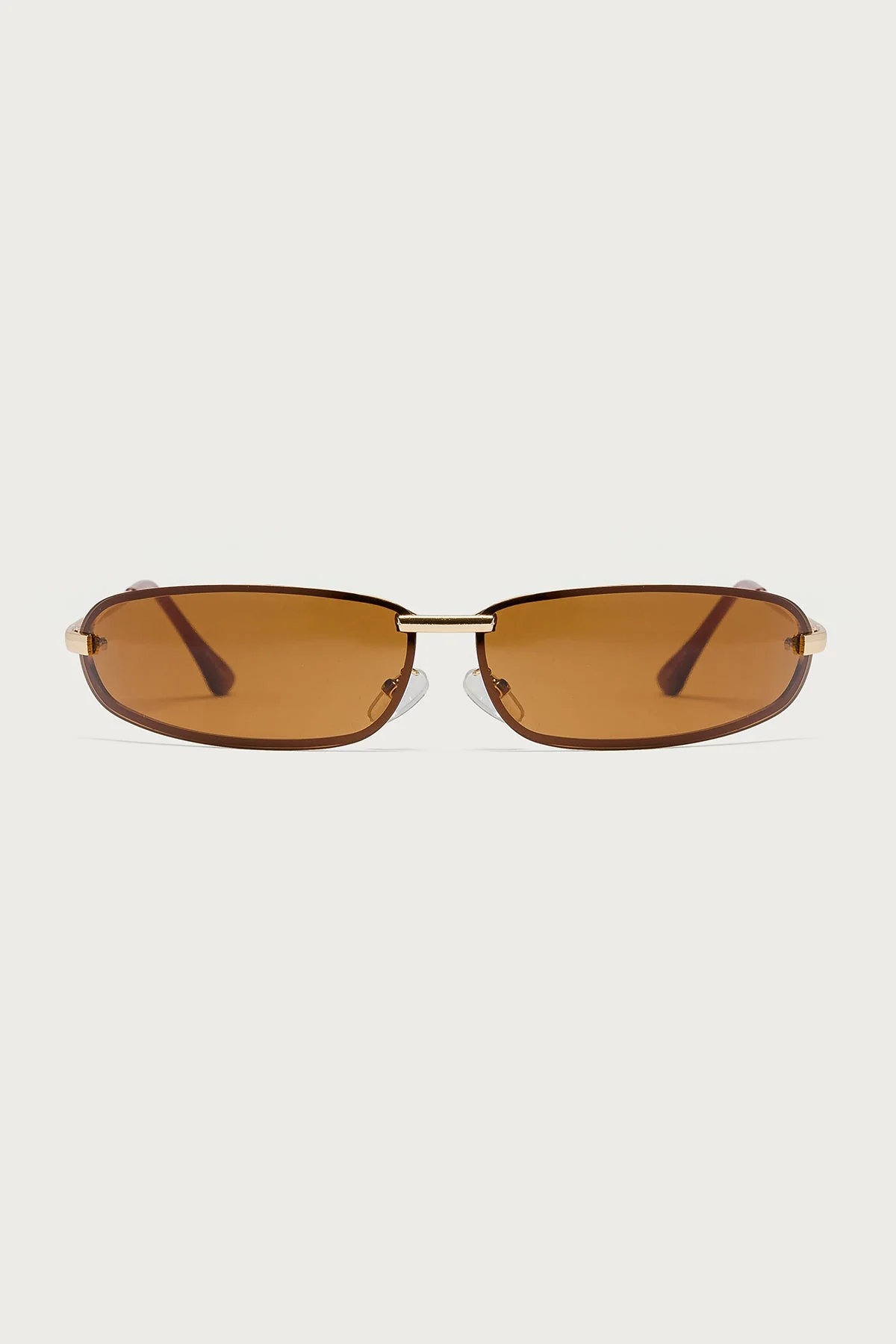 Classic Brown Oval Sunglasses UV Protection
