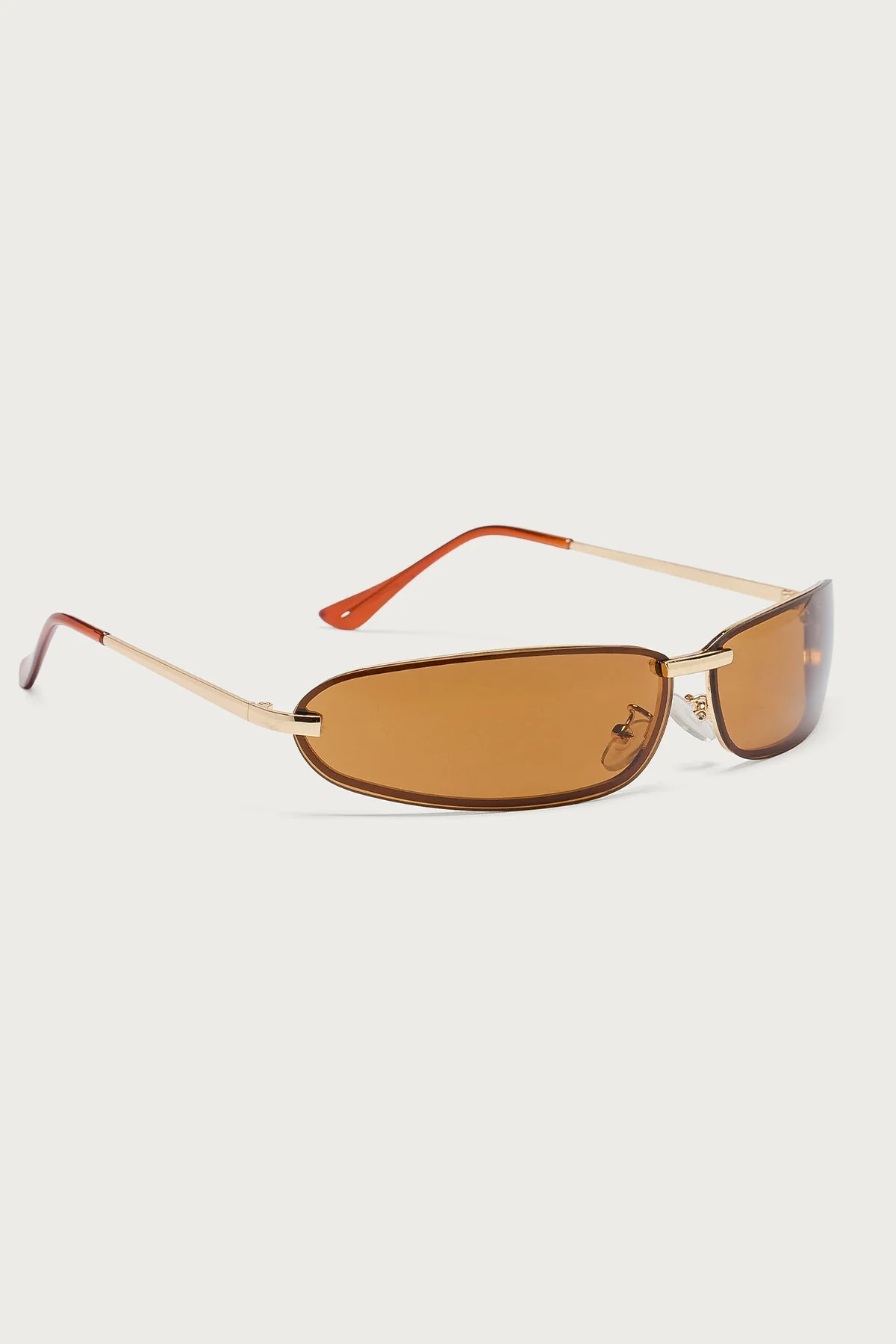 Classic Brown Oval Sunglasses UV Protection