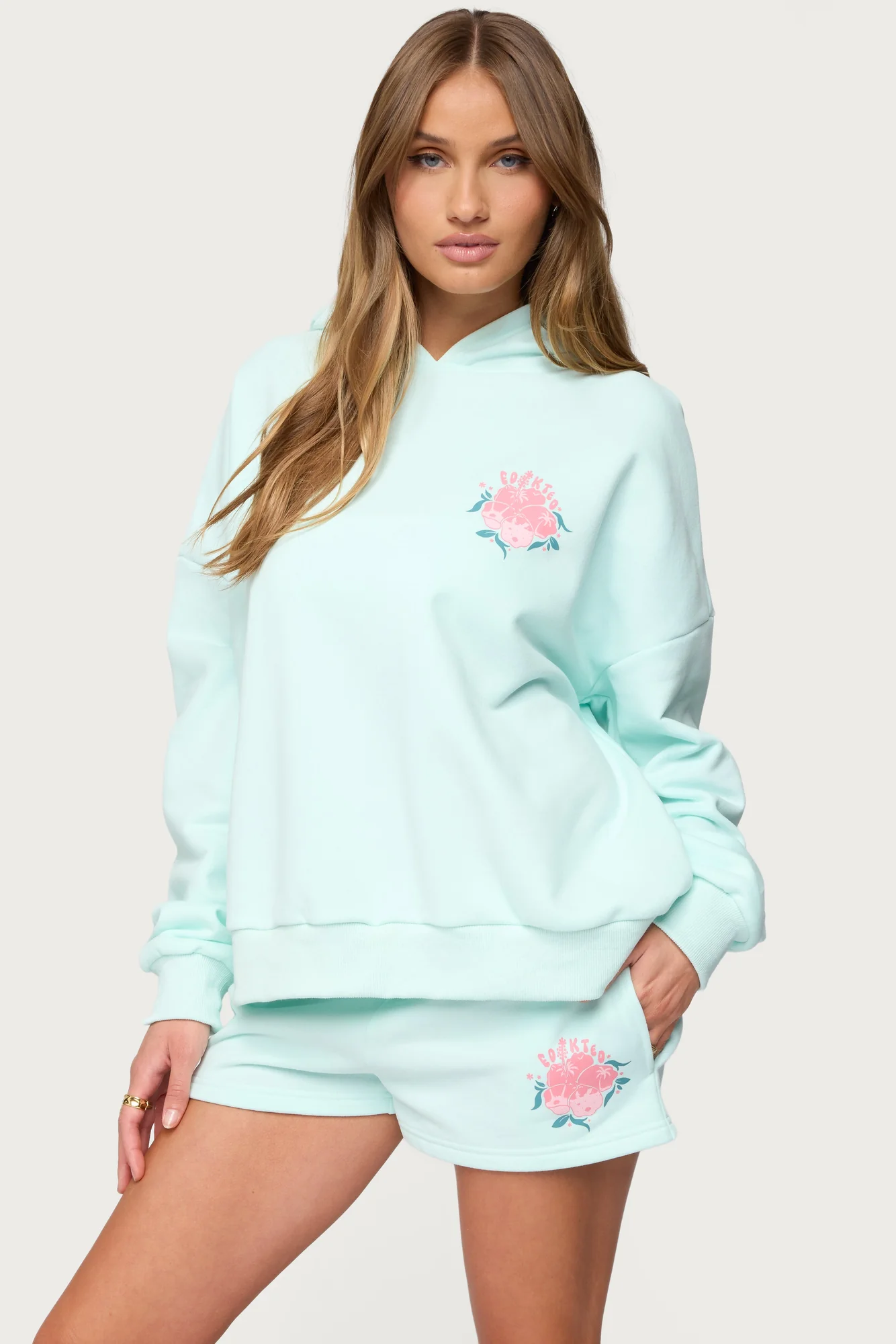 Tropical Paradise Green Hoodie Set