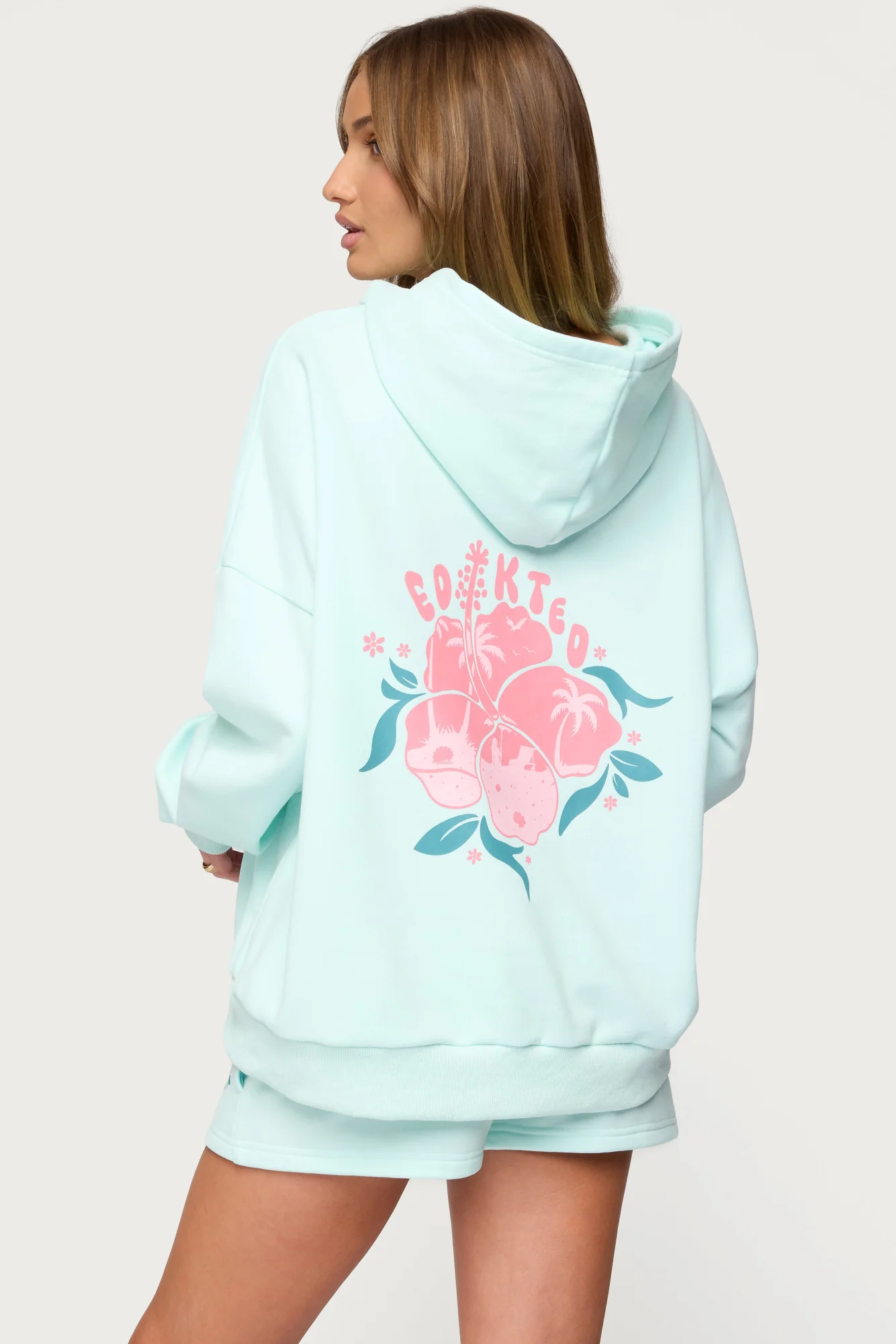 Tropical Paradise Green Hoodie Set