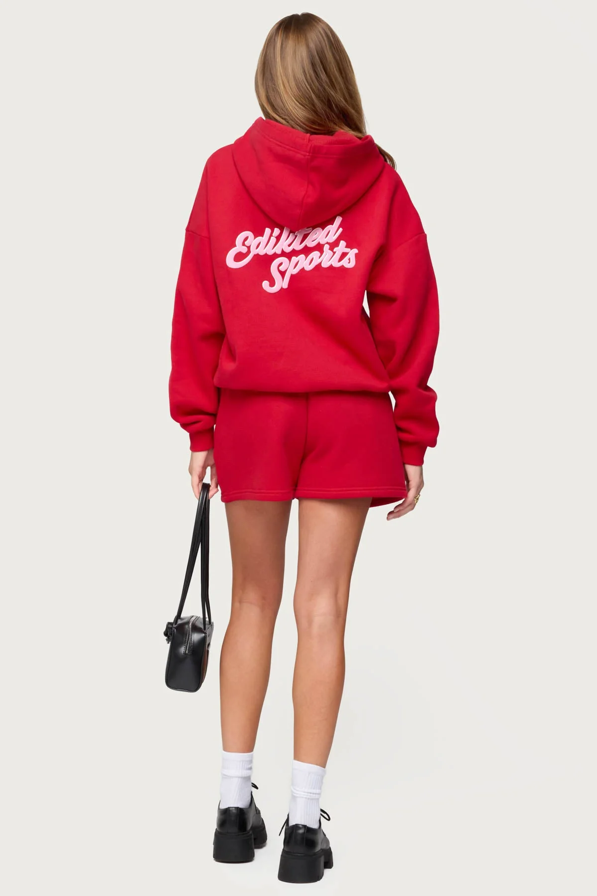 Sporty Red Hoodie - Stylish Long Sleeve Outerwear for Men and Women