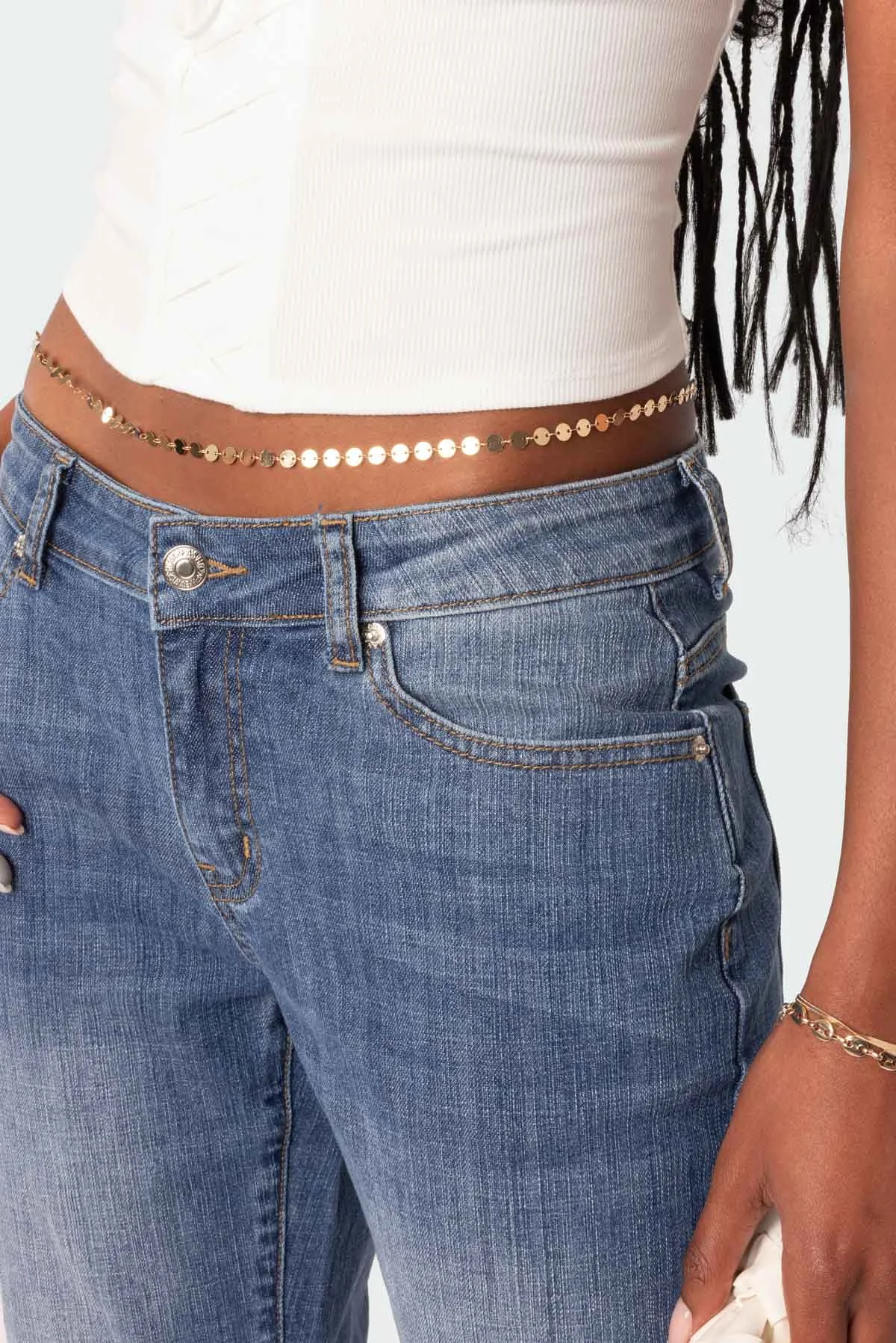 Sparkling Gold Belly Chain Jewelry - Stylish Accessory