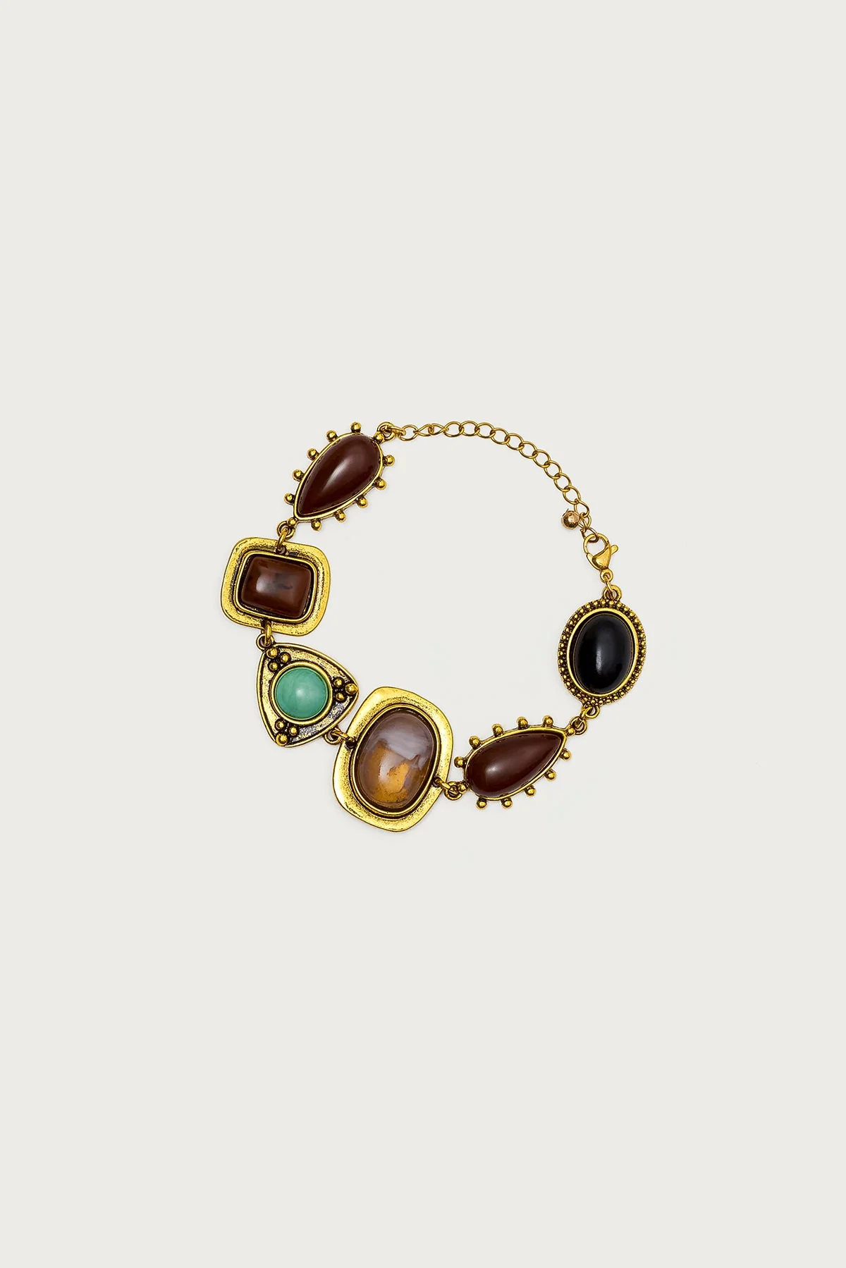 Gold Stone Pendant Bracelet - Stylish Jewelry Accessory