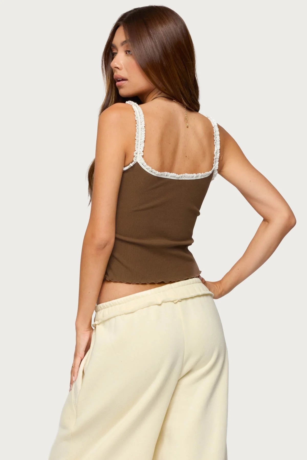 Brown Graphic Cowboy Tank Top Womens Sleeveless Shirt