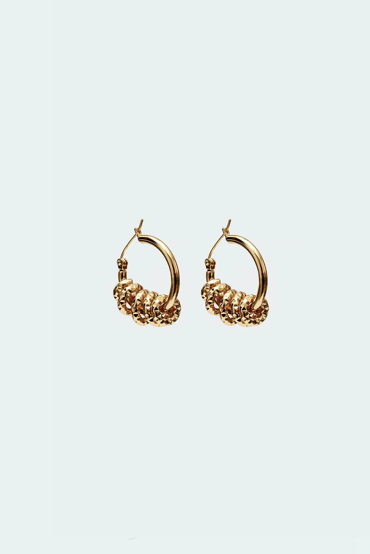 Gold Coil Hoop Earrings Elegant Design Jewelry Gift