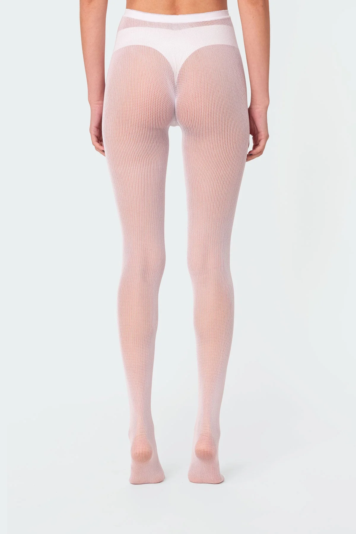 White Cutout Bowtie Tights for Women