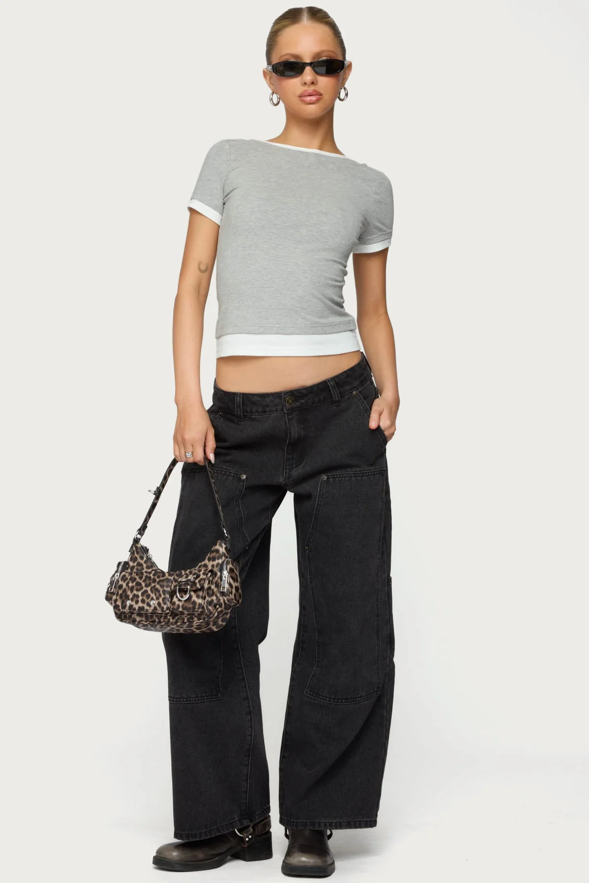 Petite Black Low Rise Denim Pants