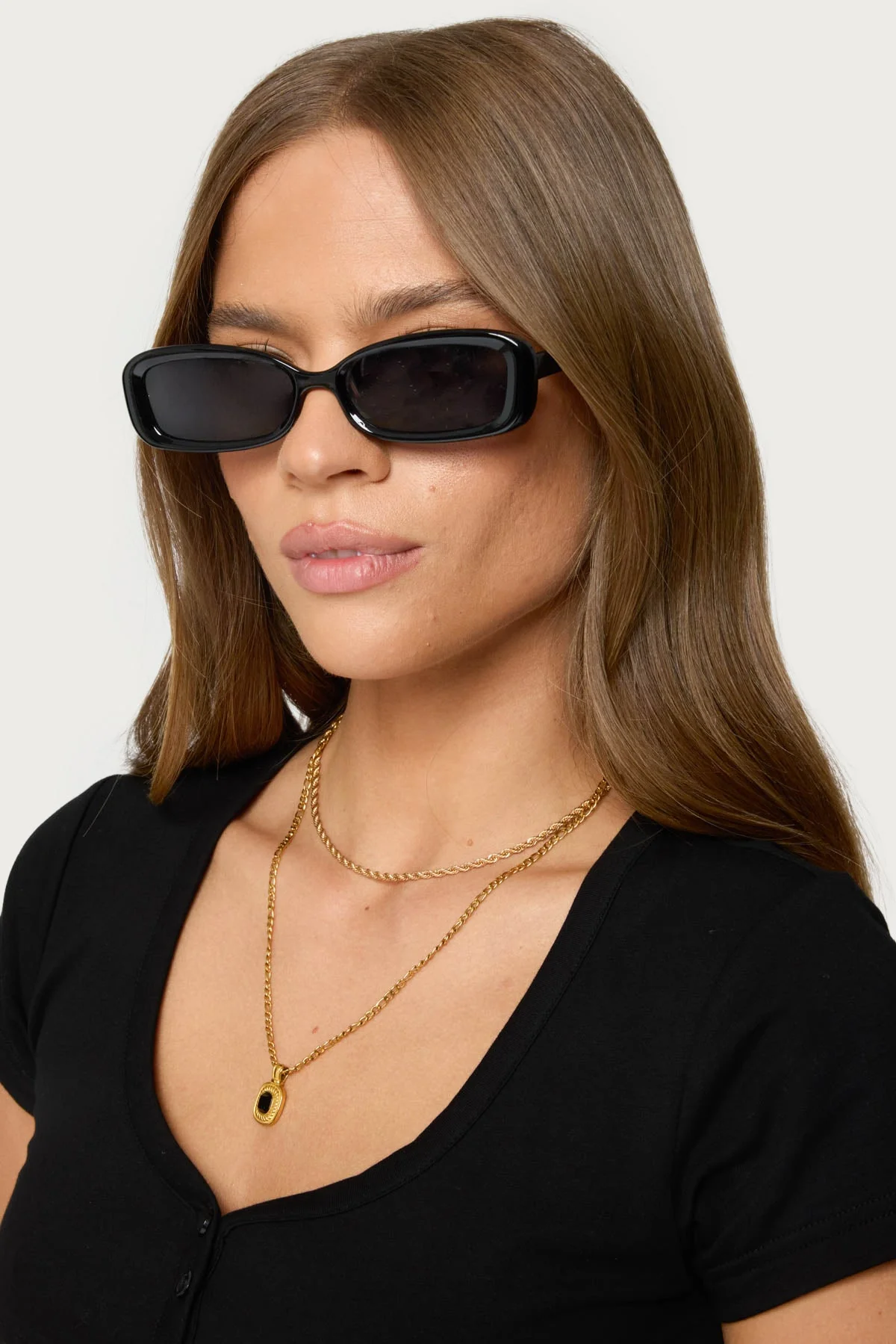 Black Square Sunglasses UV Protected