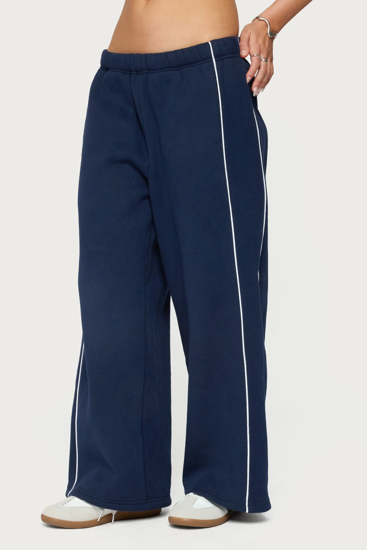 Navy Petite Sweatpants Elastic Waistband