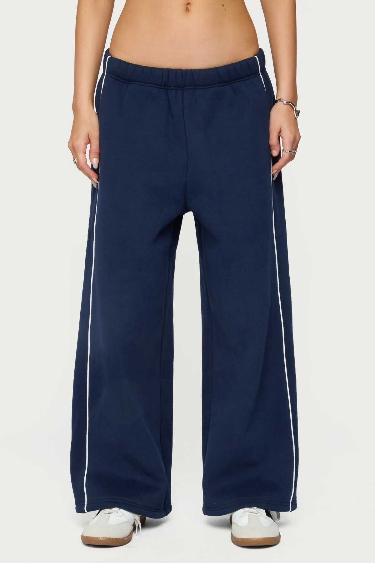 Navy Petite Sweatpants Elastic Waistband
