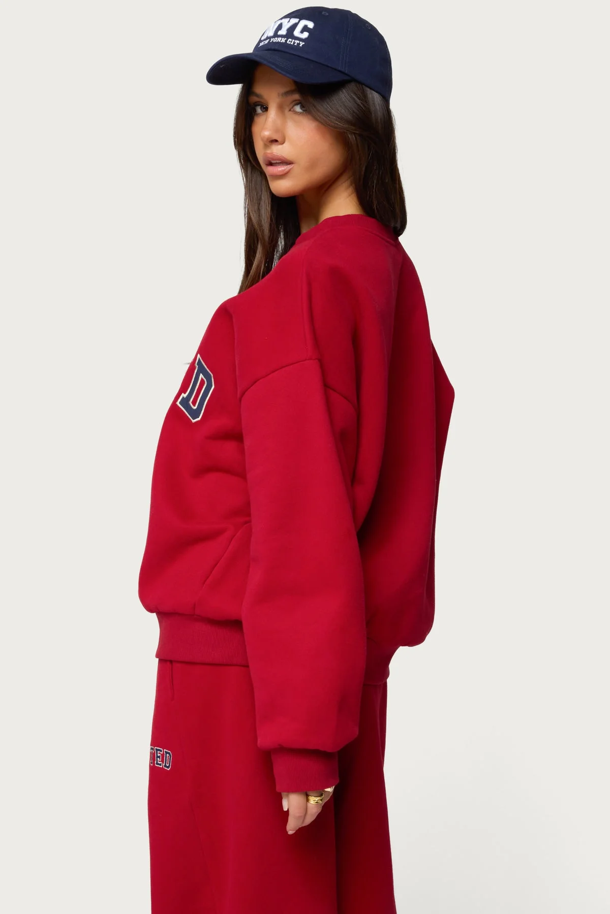 Red Sweatshirt for Men, Comfort Fit Stylish Apparel