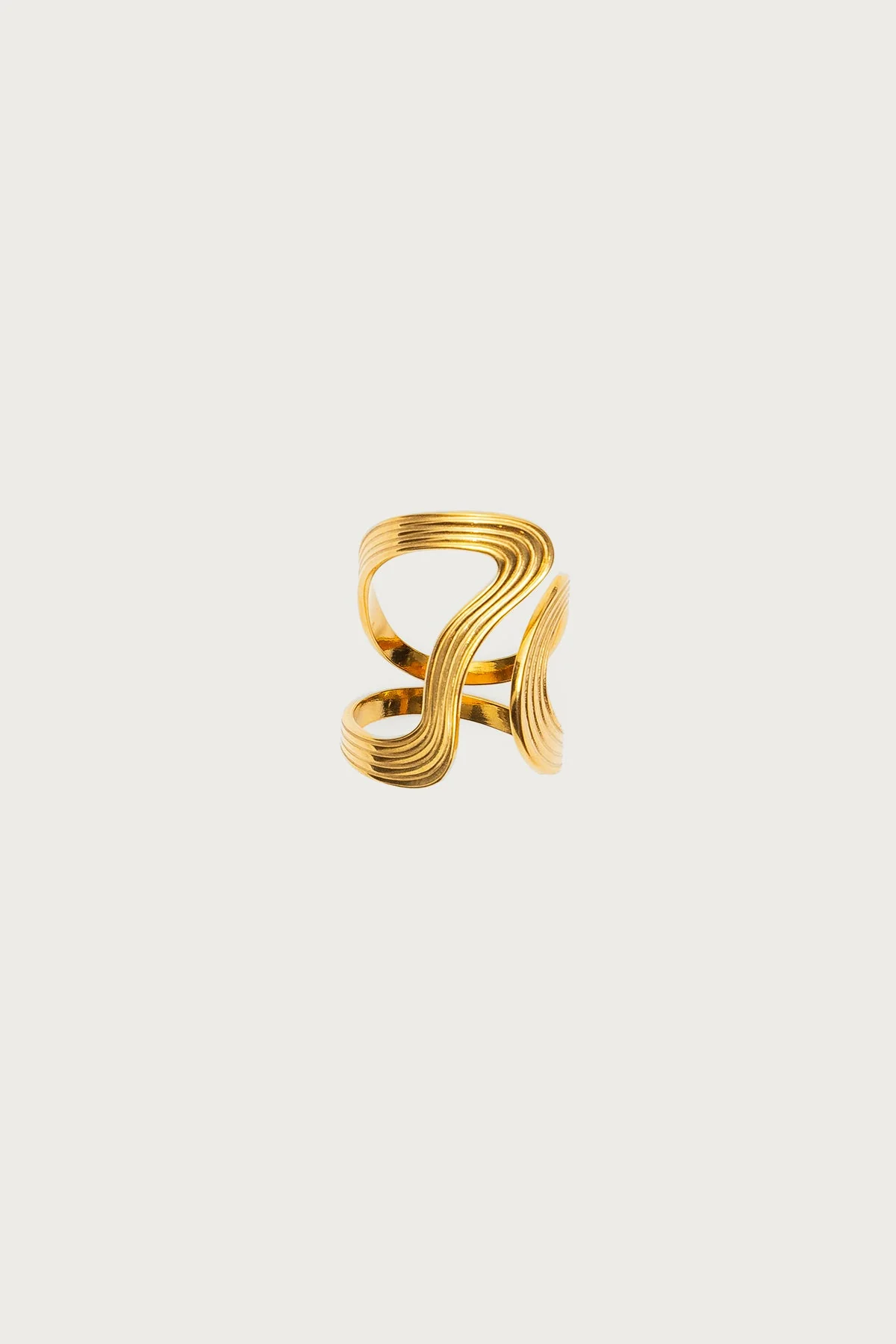 Gold Abstract Wrapped Ring Jewelry