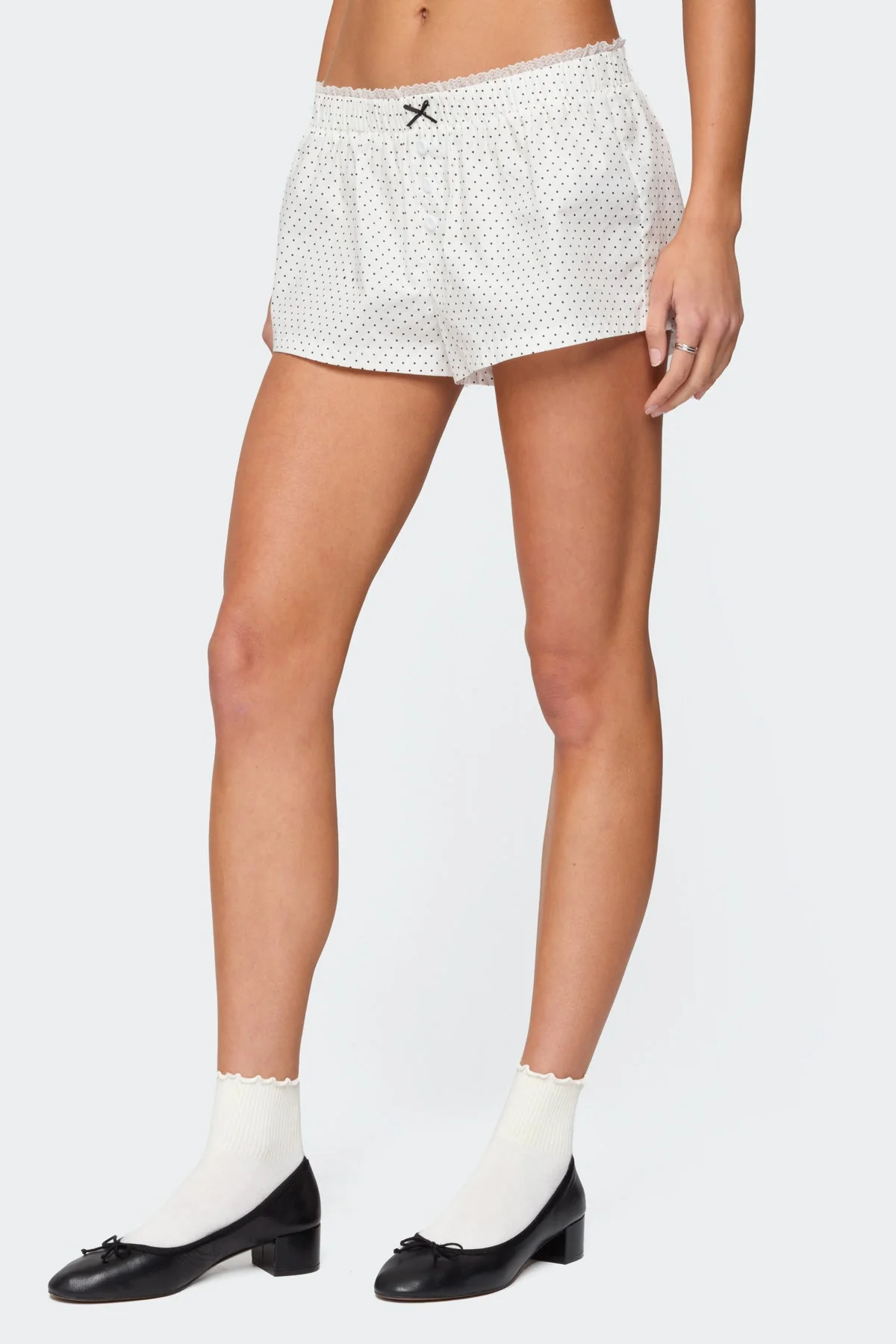 Polka Dot Cotton Boxer Shorts for Women