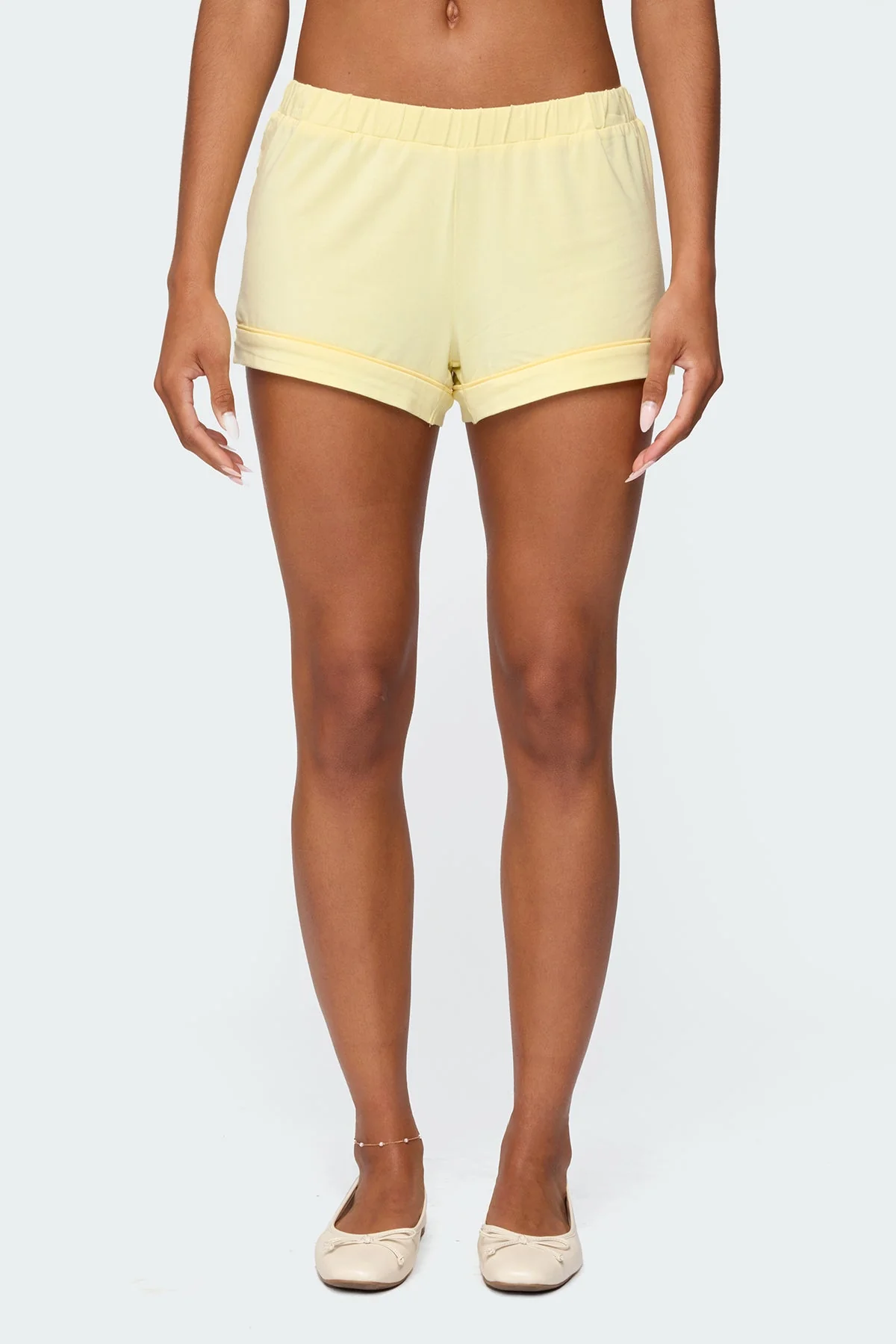 Yellow Sleepwear Shorts for Women